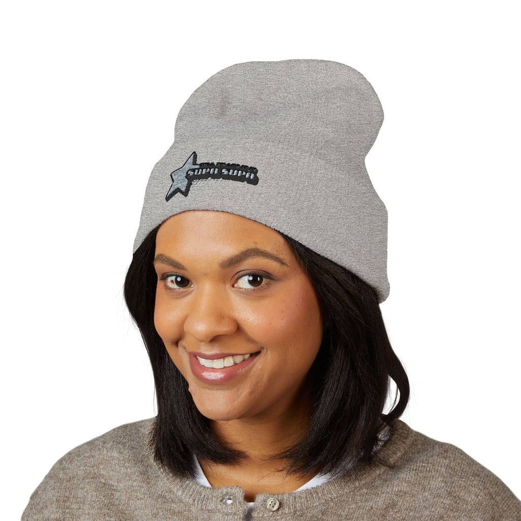 Embroidered "Tell em log it in Cuffed Beanie — Cozy Winter Hat