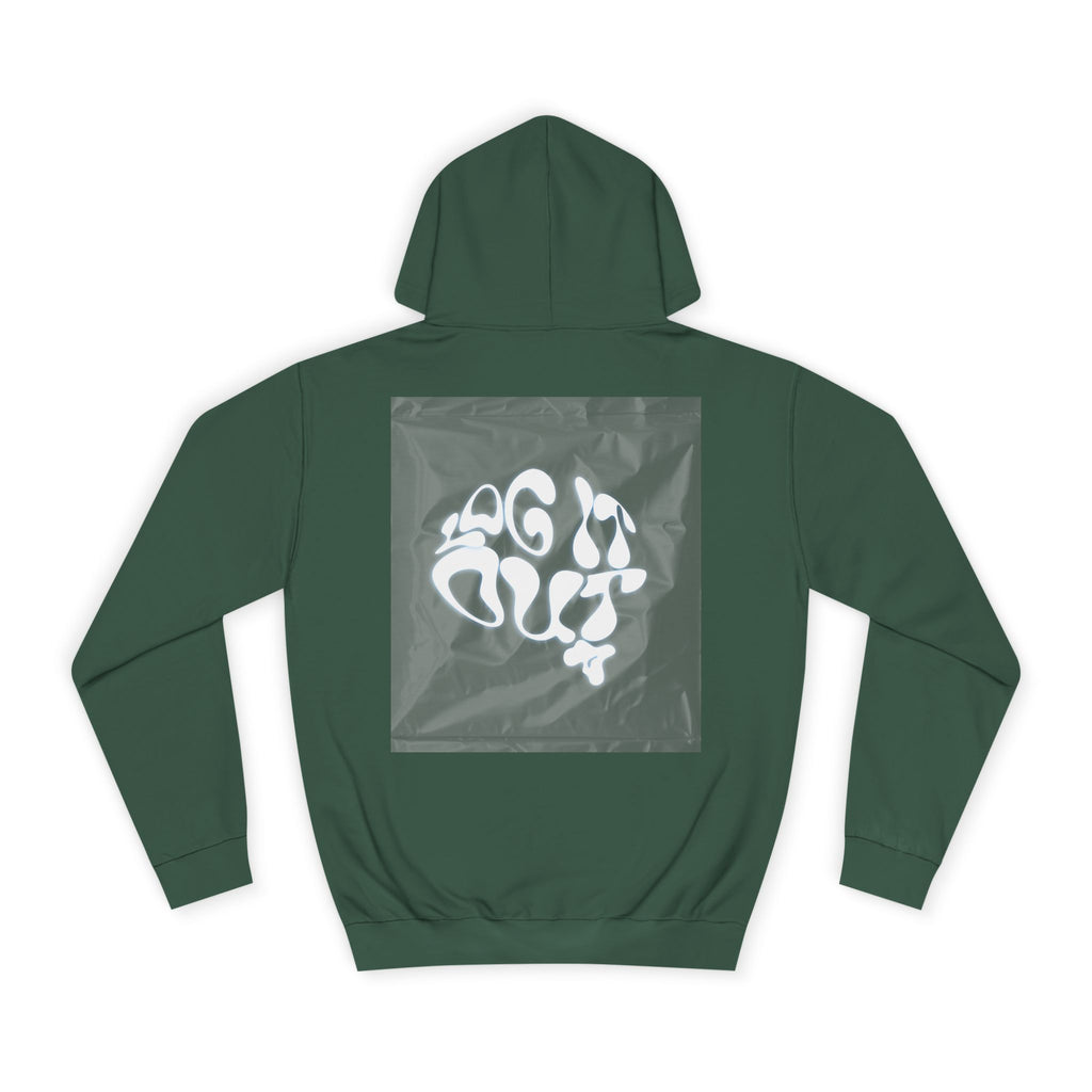 Cozy Unisex 'LOG IT OUT' Hoodie with Abstract Design, Sweatshirt, Graphic Hoodie, Casual Wear, Perfect Fit
