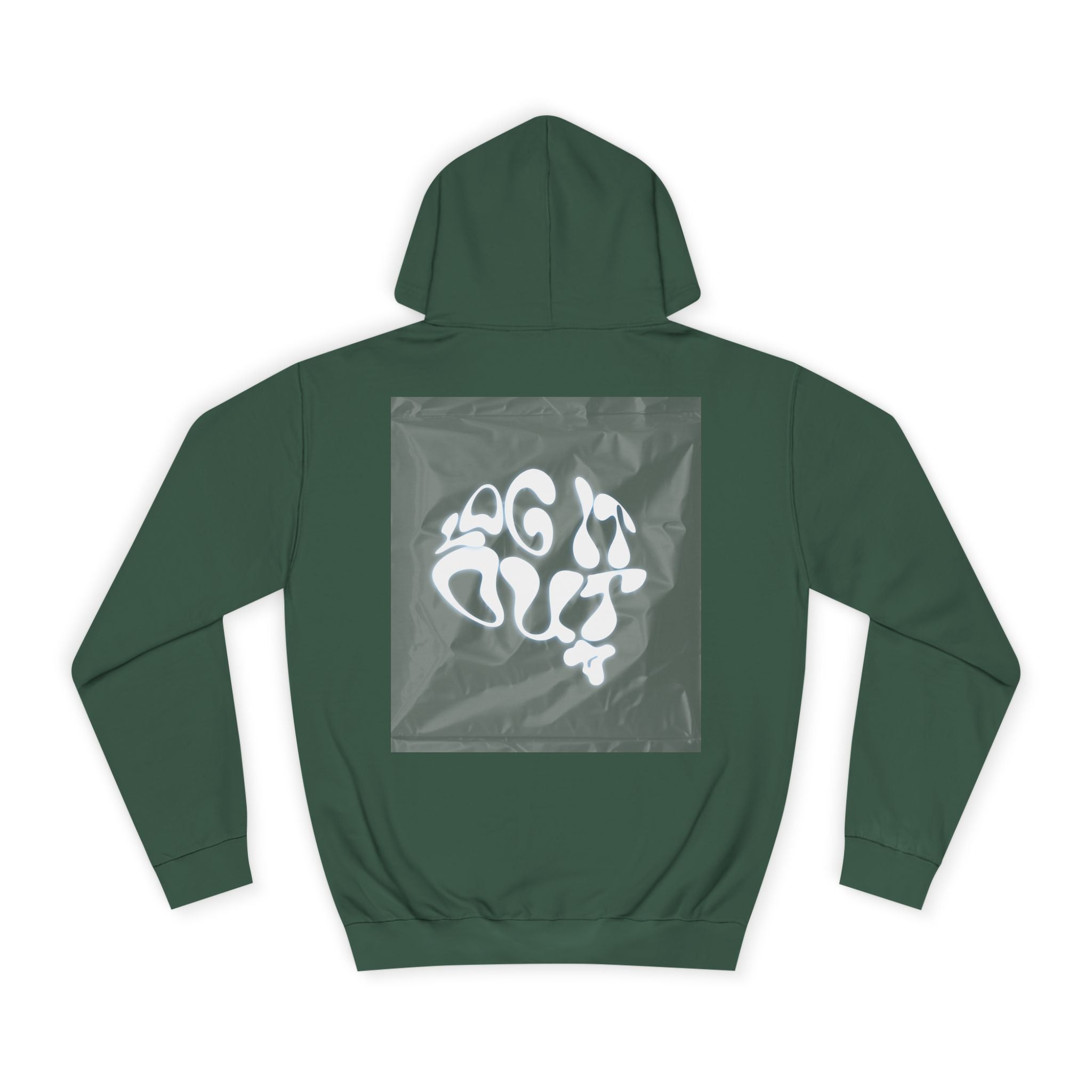 Cozy Unisex 'LOG IT OUT' Hoodie with Abstract Design, Sweatshirt, Graphic Hoodie, Casual Wear, Perfect Fit