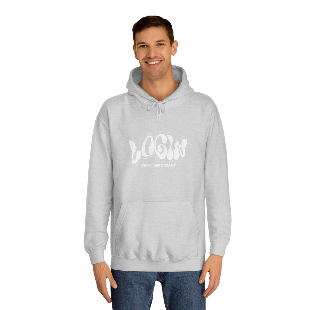 Cool College Unisex Hoodie - LOGIN, Apparel, Funny Hoodie, Gift, Cozy Wear,Trendy Fashion