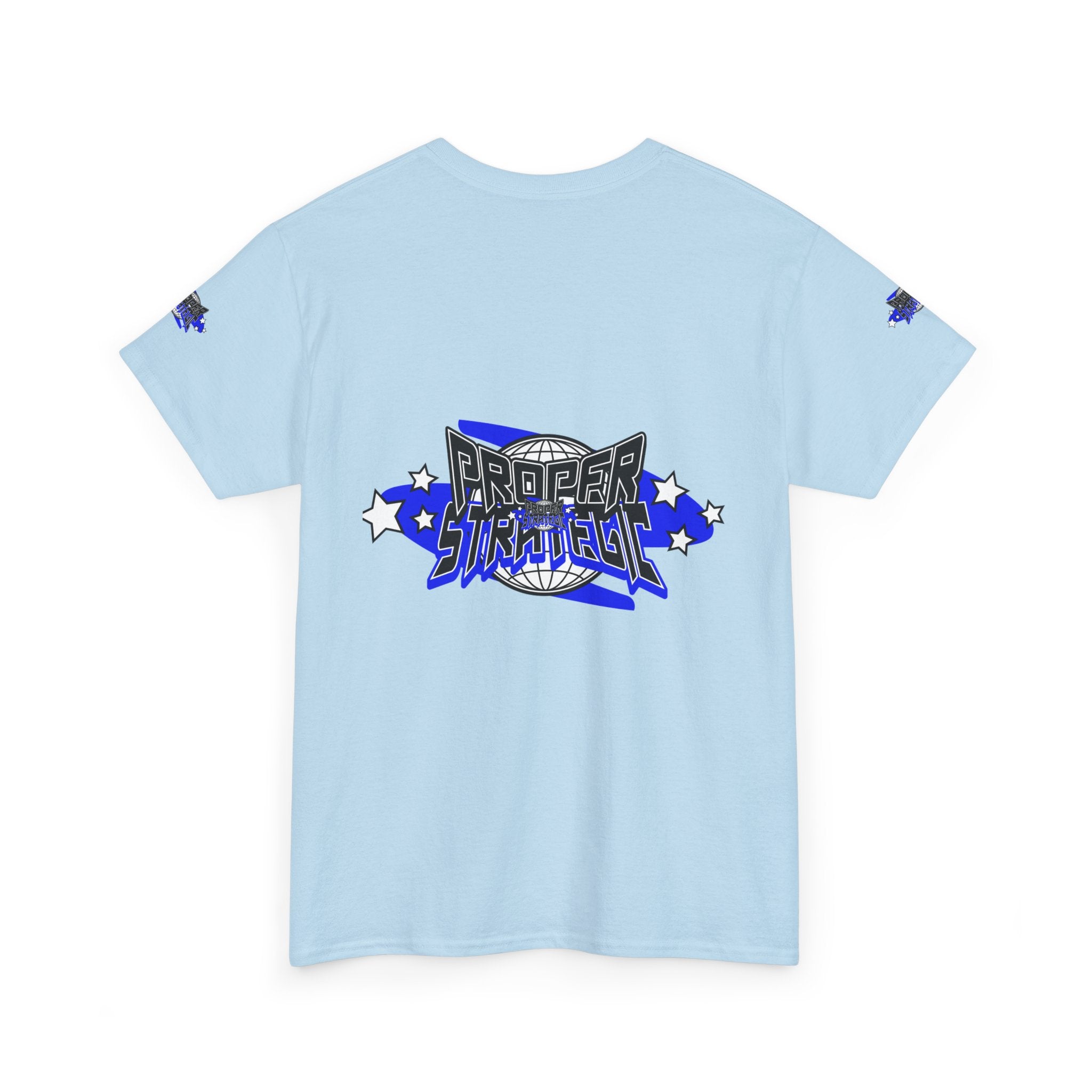 Proper 'Strategic' Graphic Tee — Retro Blue Streetwear T‑Shirt