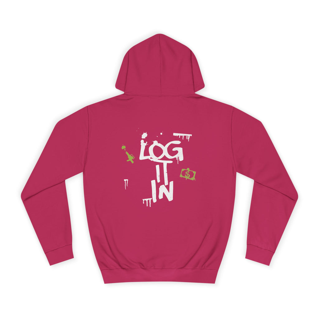 log it in Hoodie — Minimal Vintage Print