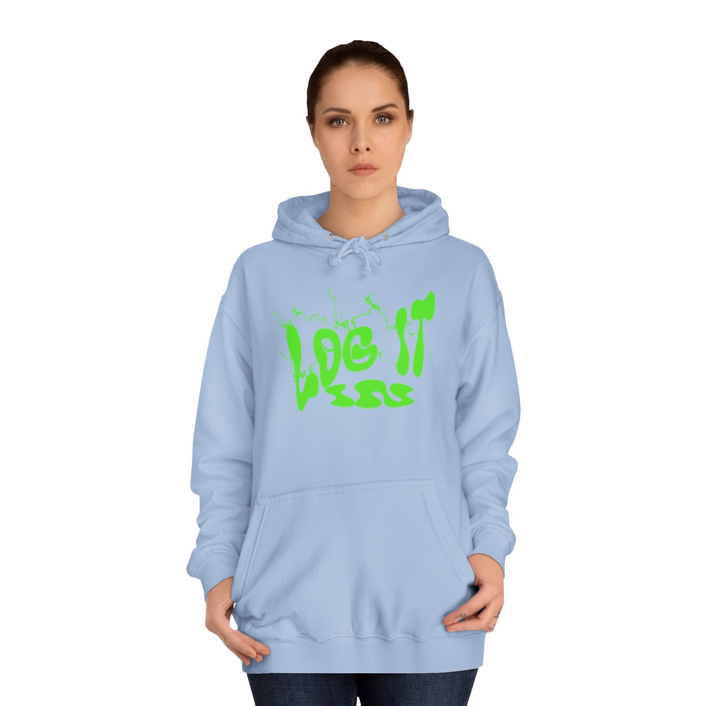 Unisex Hoodie with 'Log It in' Design, Cozy Casual Sweater for Trendy wear, Gift for Comfortable Everyday Wear