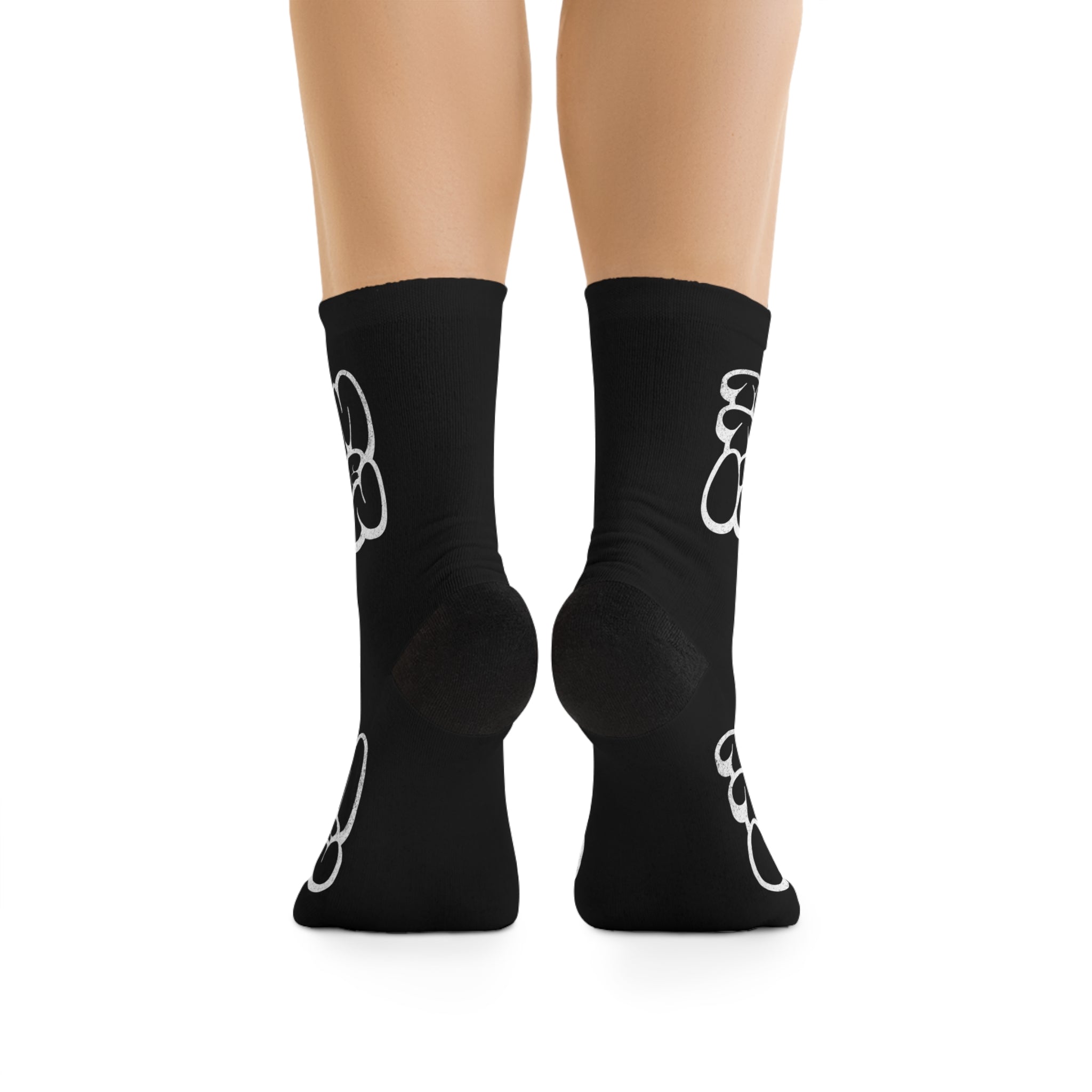 Log it in Black Graffiti-Style 'Dream Big' Recycled Poly Socks