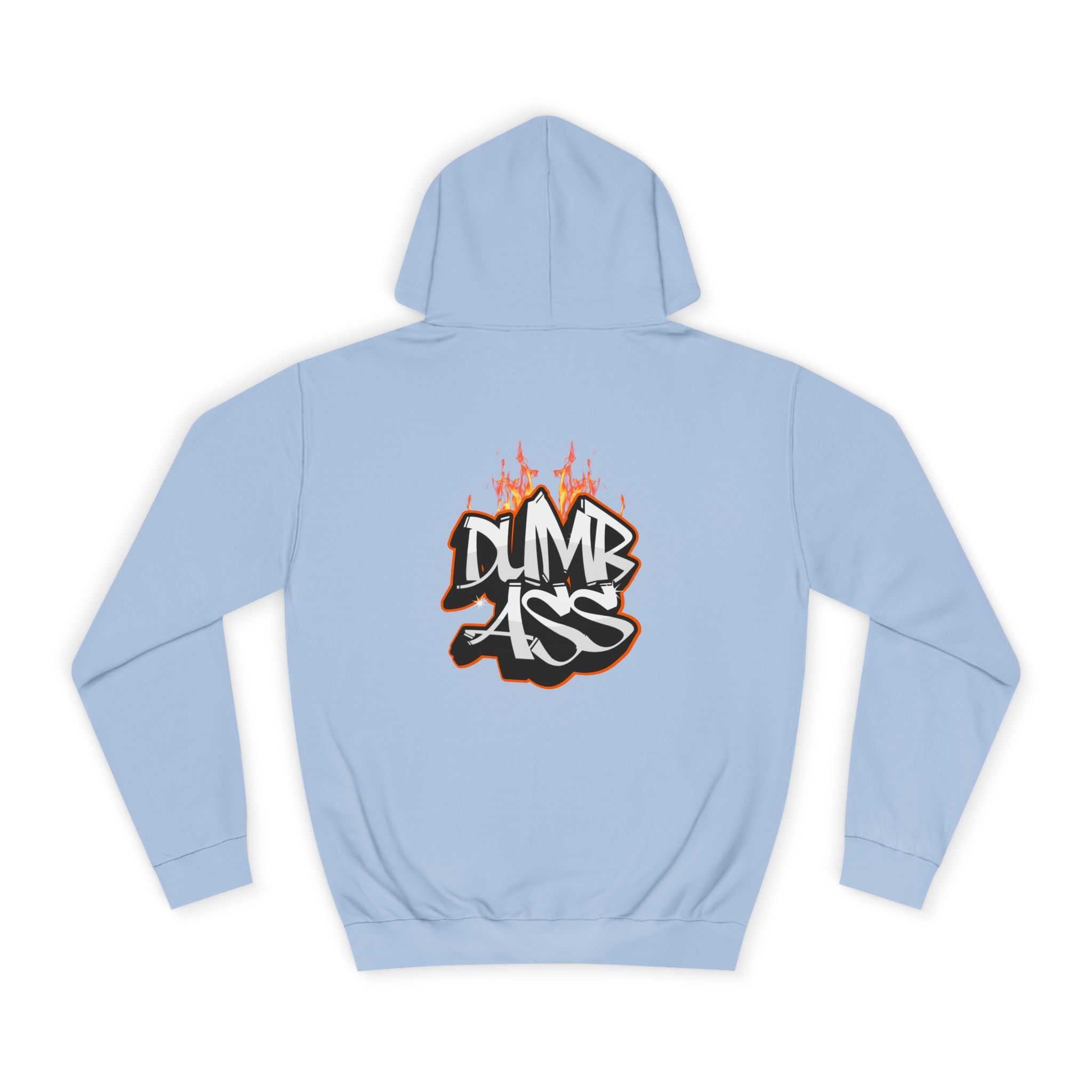 Dumb Ass Graffiti Hoodie – Bold Streetwear Pullover with Flame Lettering