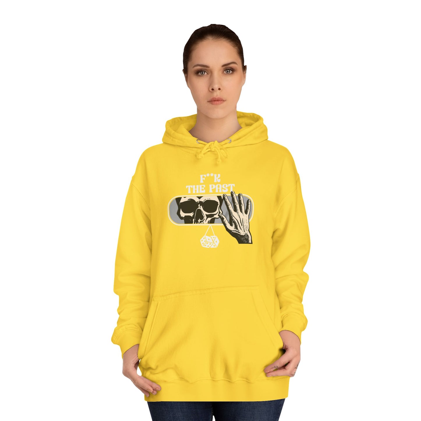 Unisex Hoodie with Bold Message - "F*k The Past" - Casual Wear, Gifts for Graduates, Unique Streetwear, Motivational Apparel