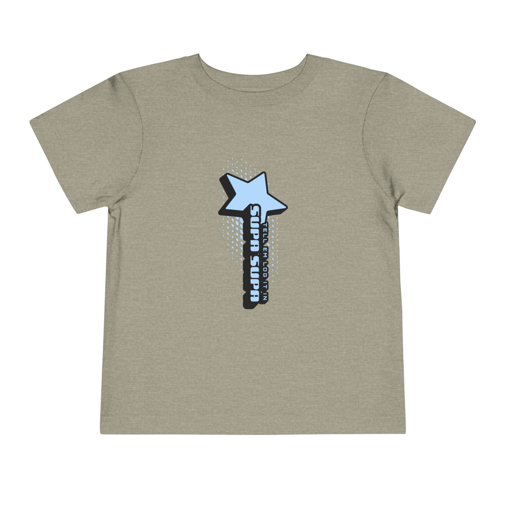 Toddler Tee — Blue Star "Tell em log it in" Graphic