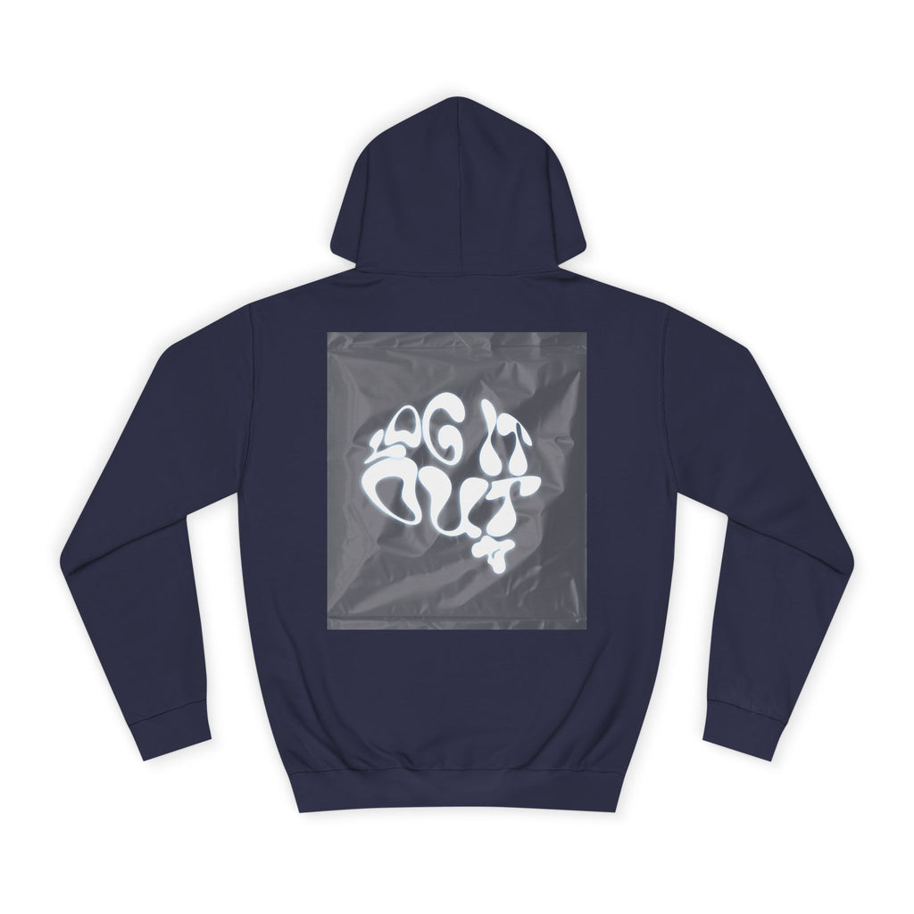 Cozy Unisex 'LOG IT OUT' Hoodie with Abstract Design, Sweatshirt, Graphic Hoodie, Casual Wear, Perfect Fit