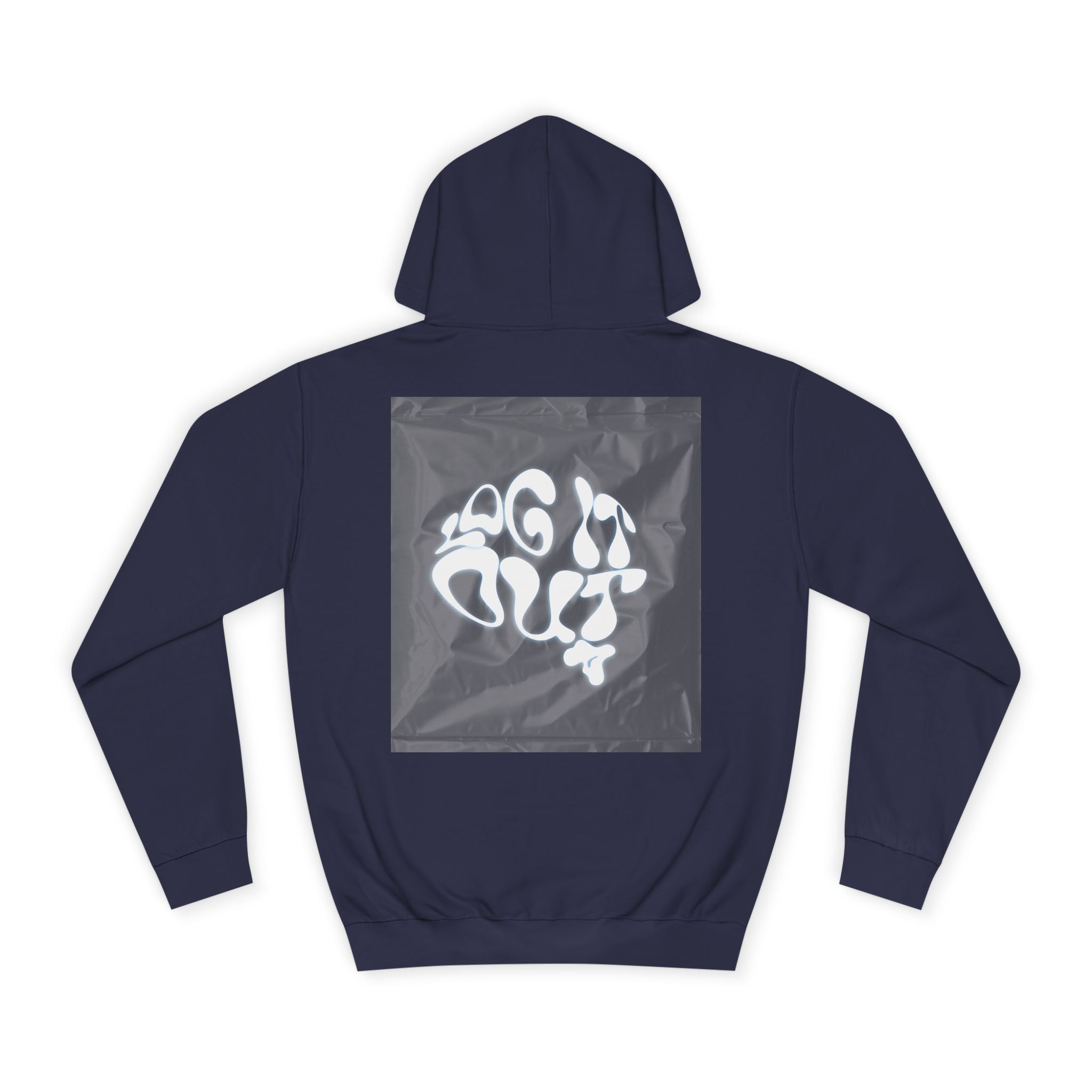 Cozy Unisex 'LOG IT OUT' Hoodie with Abstract Design, Sweatshirt, Graphic Hoodie, Casual Wear, Perfect Fit
