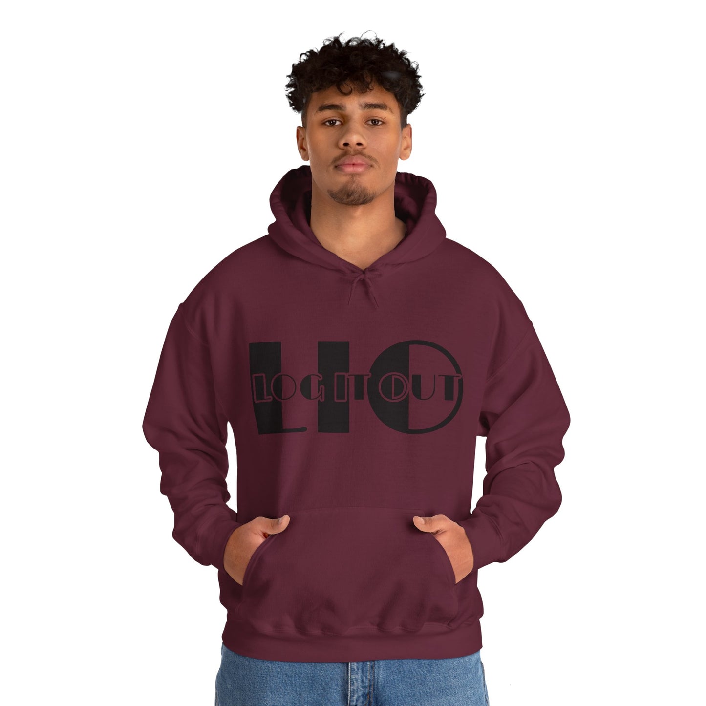 Log it out Unisex Heavy Blend™ Hooded Sweatshirt