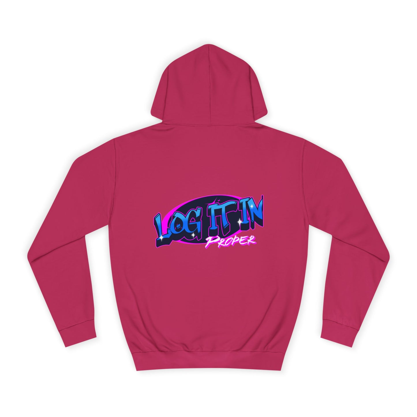 Vibrant Hoodie - Log It In, Unisex Pullover, Cozy Sweatshirt, College Apparel, Gift for Students, Trendy Fashion