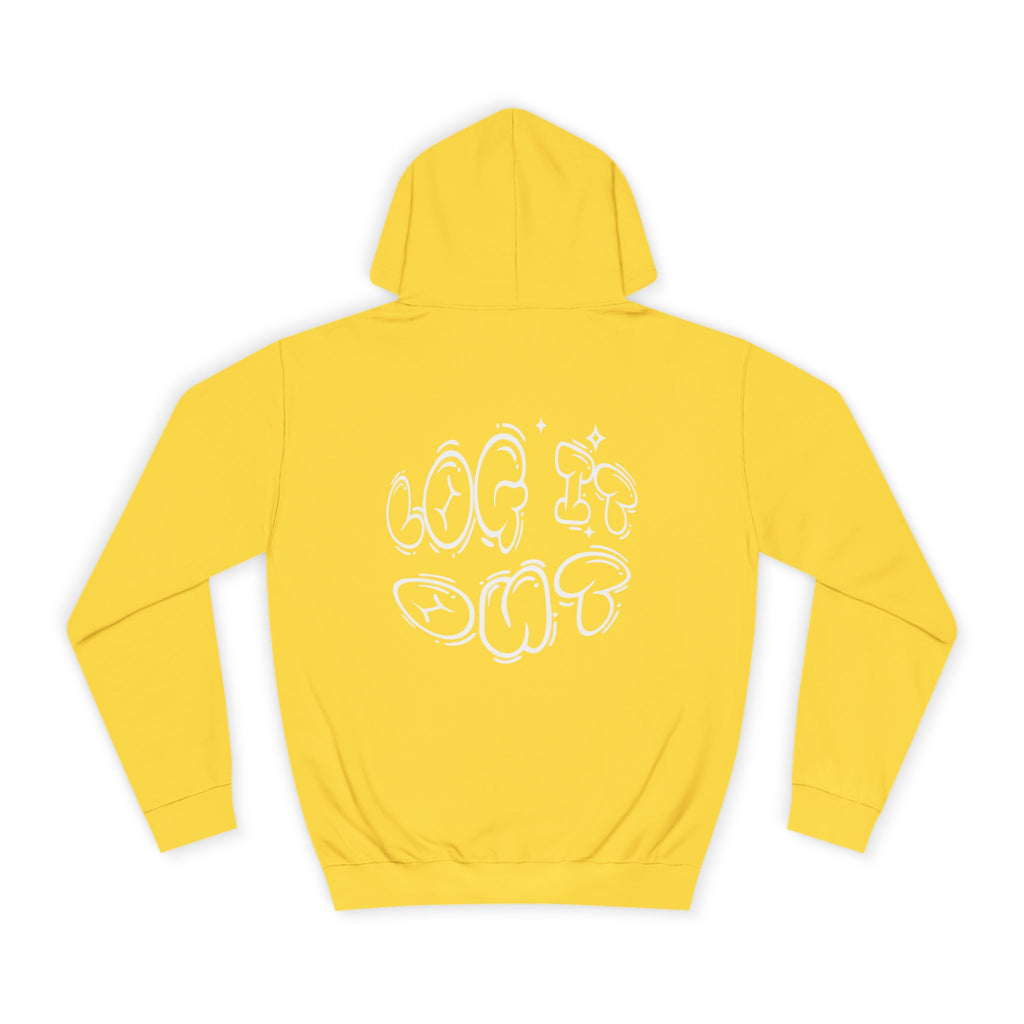 Cozy Unisex Hoodie - "Log It Out" Graphic - Perfect for Casual Wear, Gift