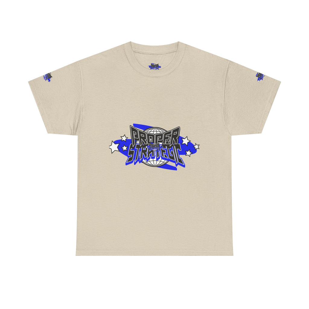 Proper 'Strategic' Graphic Tee — Retro Blue Streetwear T‑Shirt