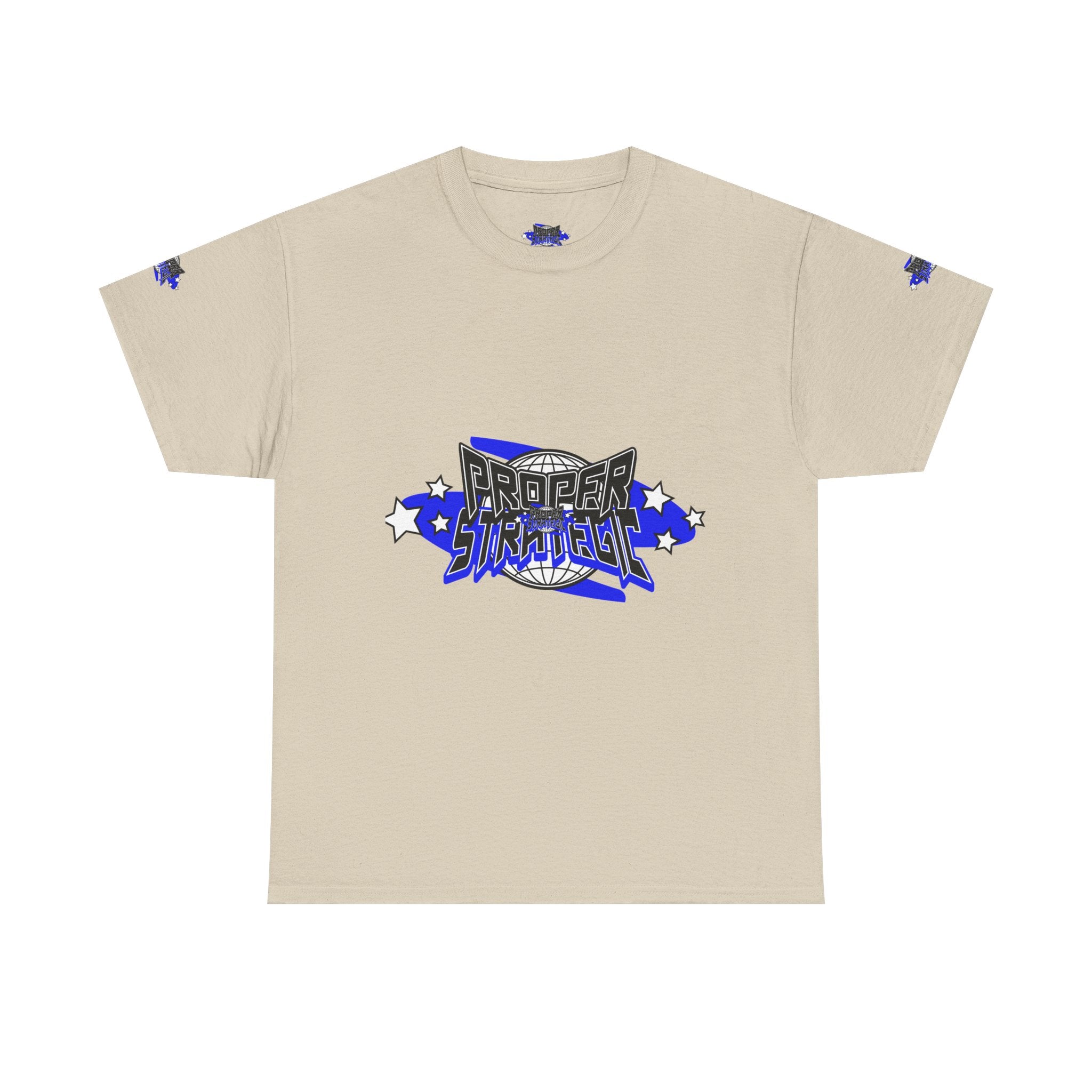 Proper 'Strategic' Graphic Tee — Retro Blue Streetwear T‑Shirt