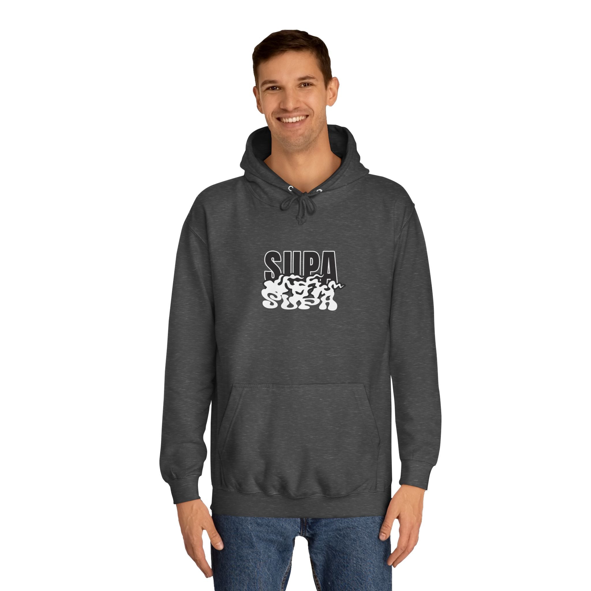 Trendy Unisex Hoodie with 'SUPA' Design | Casual Wear, Apparel, Street Style, Gift, Cozy Fashion
