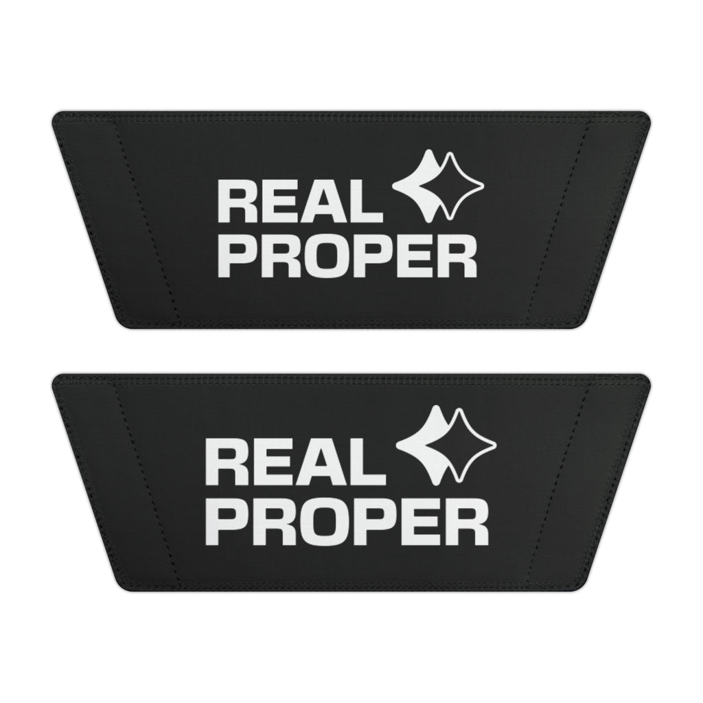 Women's Removable-Strap Slide Sandals — "Real Proper" Black Pool & Casual Beach Slides