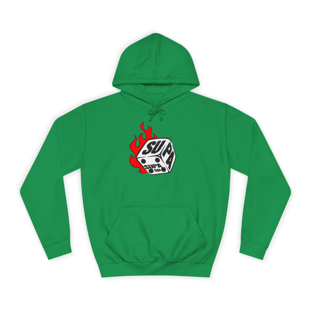 Cool Fire Graphic Unisex SUPA Hoodie, Apparel, Streetwear, Casual Wear, Unique Hooded Sweatshirt