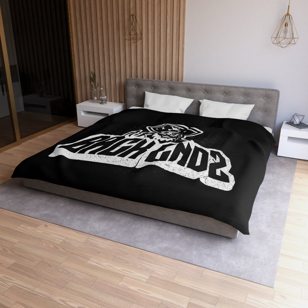 Pirate Skull 'Back Endz' Microfiber Duvet Cover — Bold Gamer / Tech Skull Bedding