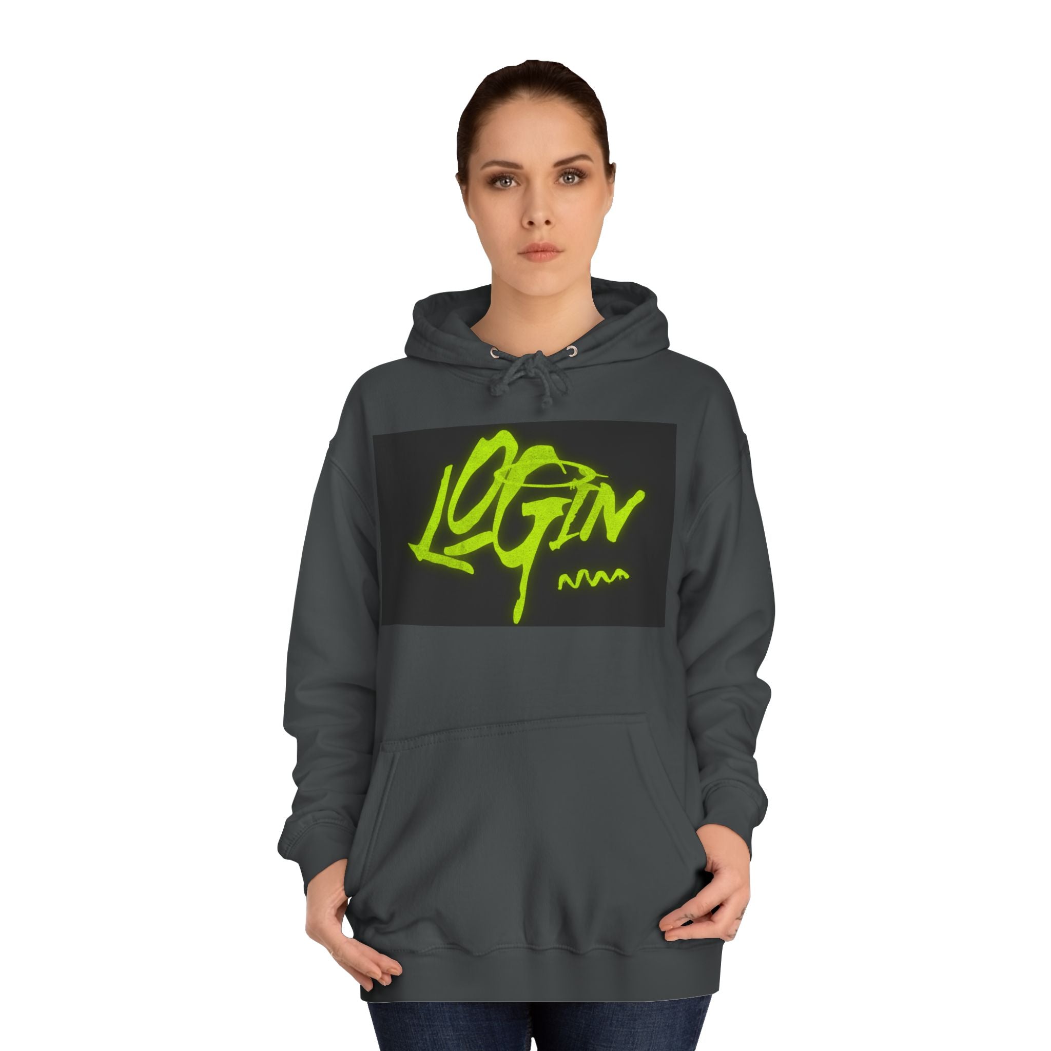 Trendy Unisex Hoodie - 'LOGIN' Graphic Design