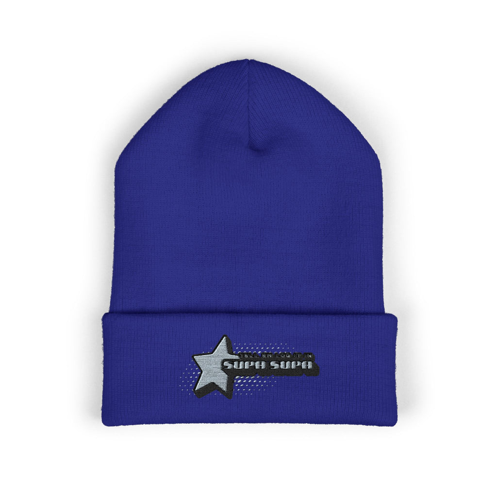 Embroidered "Tell em log it in Cuffed Beanie — Cozy Winter Hat