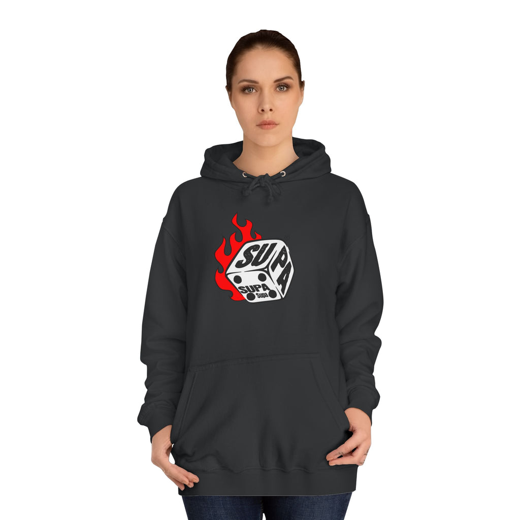 Cool Fire Graphic Unisex SUPA Hoodie, Apparel, Streetwear, Casual Wear, Unique Hooded Sweatshirt