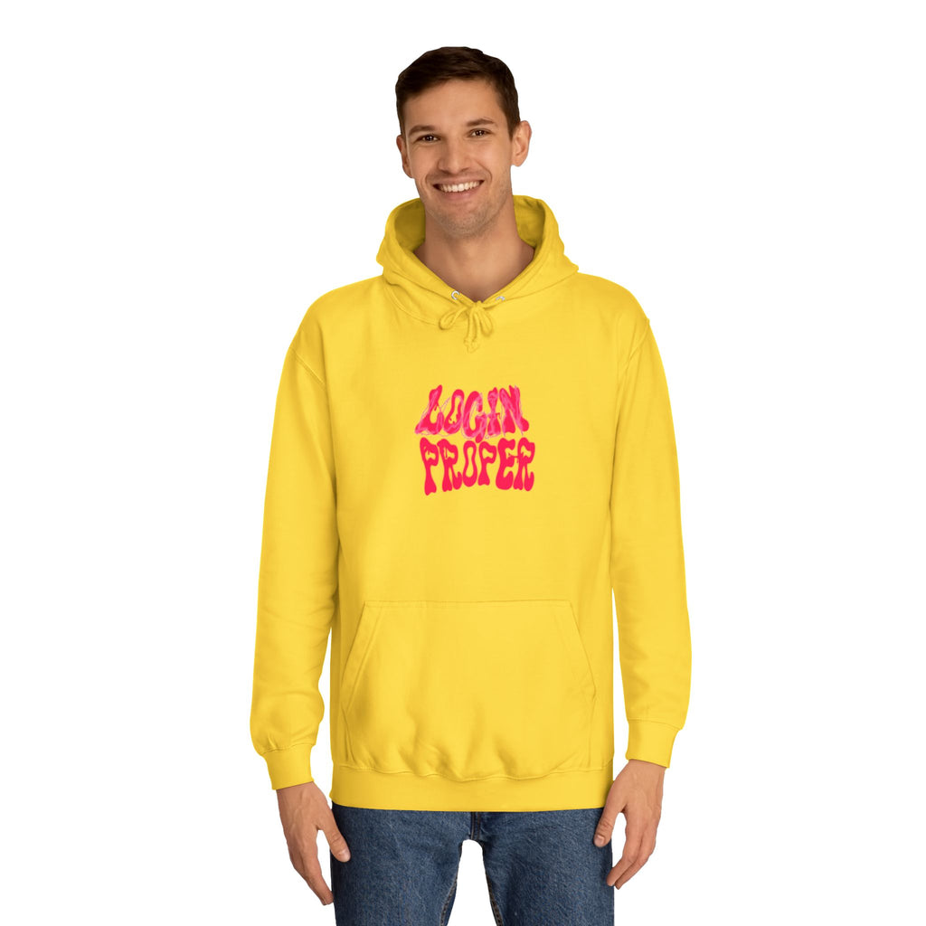 Trendy Unisex Hoodie - 'LOGIN PROPER' Graphic Sweatshirt for, Casual Wear, Gifts' Events, Street Style