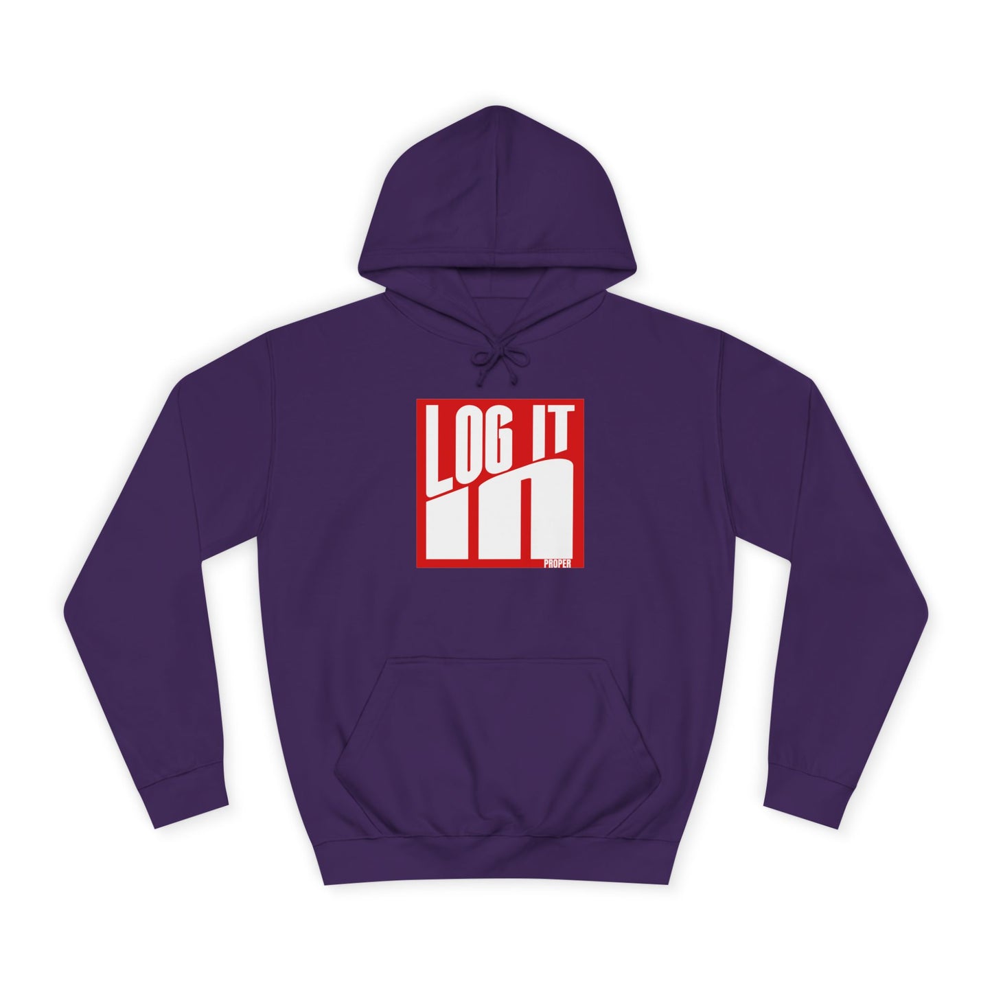 Unisex Log it in Hoodie - Trendy Campus Style, Casual Wear, Cozy Gift, Comfortable Lounge Hoodie, Essentials