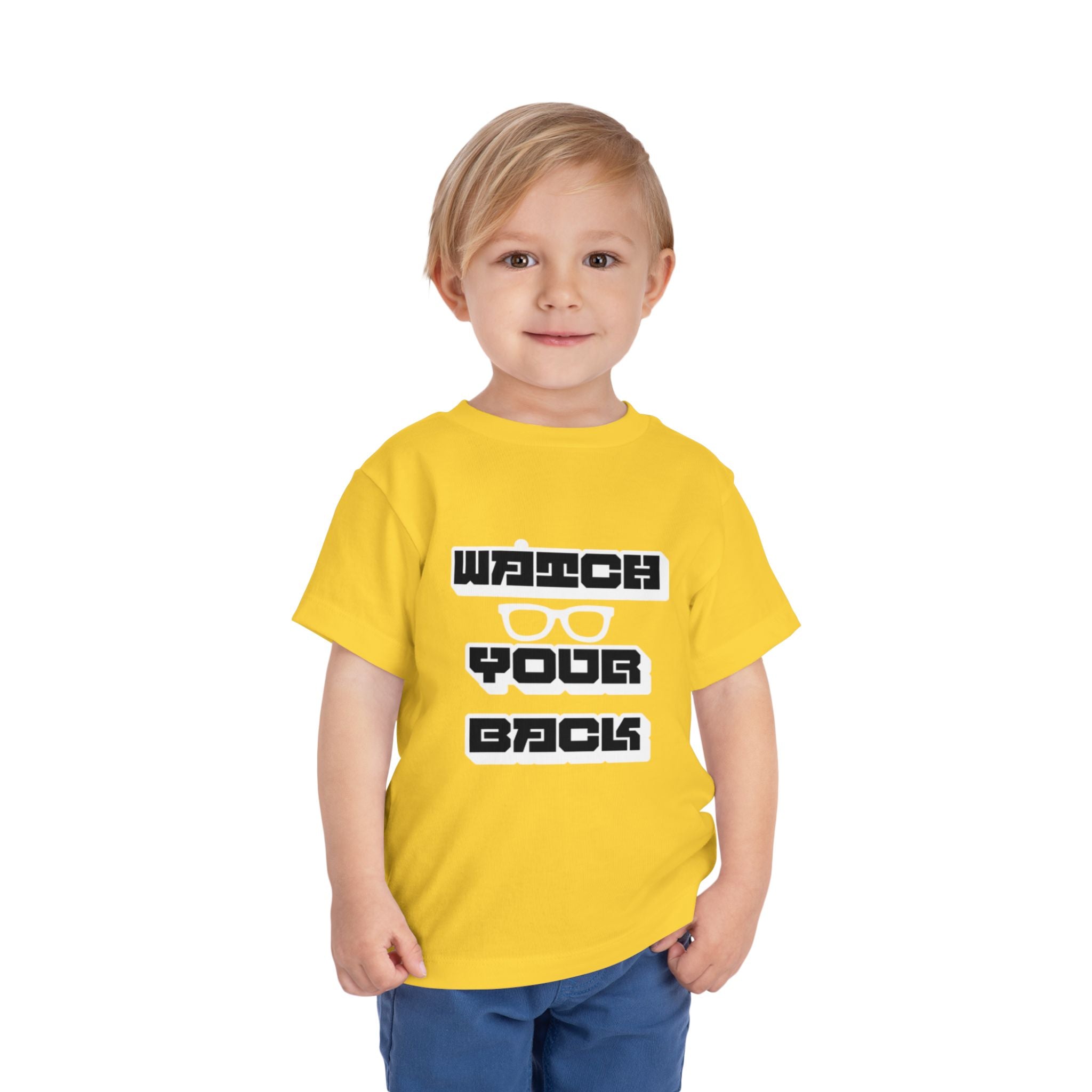 Toddler Tee — "Watch Your Back" Graphic Kids Shirt