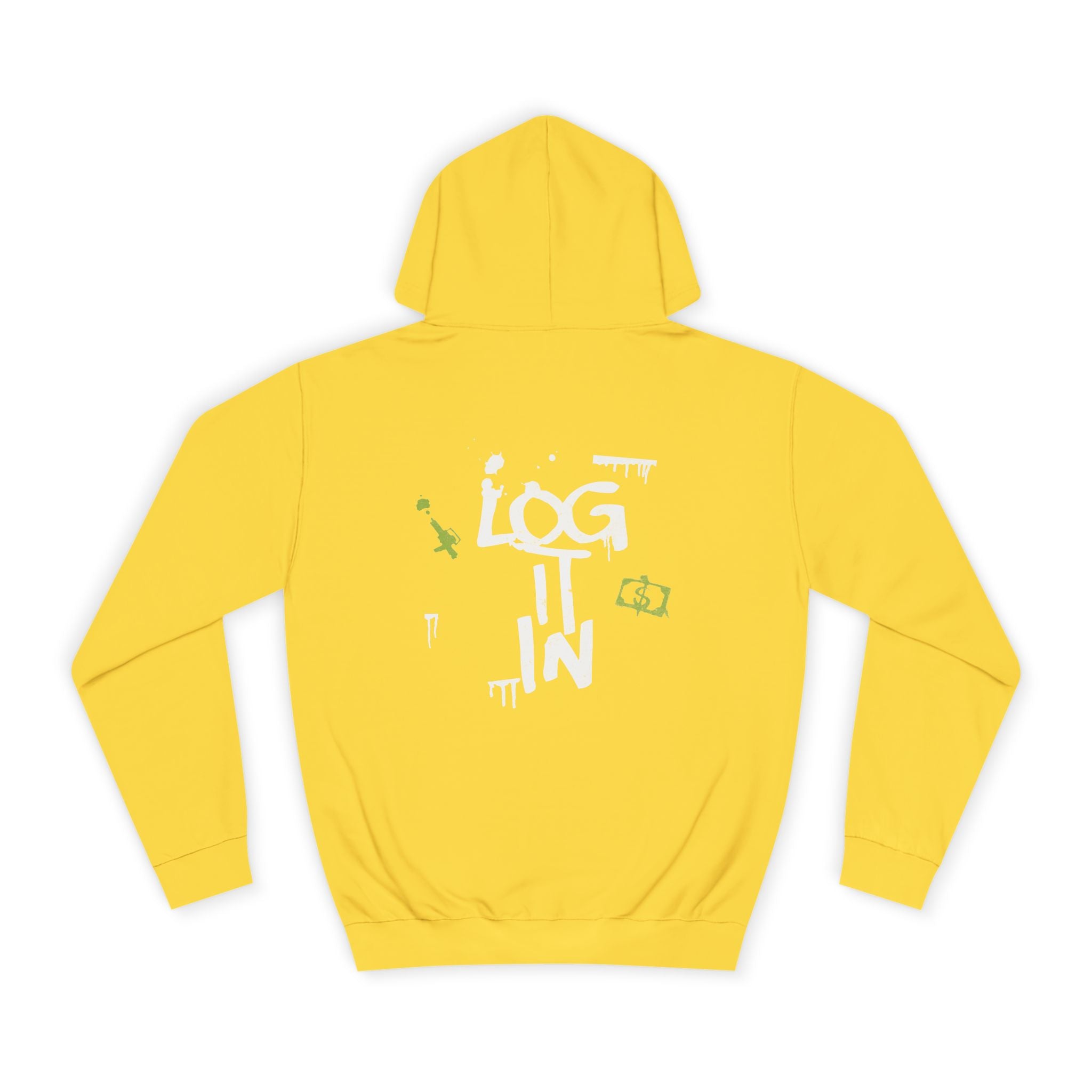 log it in Hoodie — Minimal Vintage Print