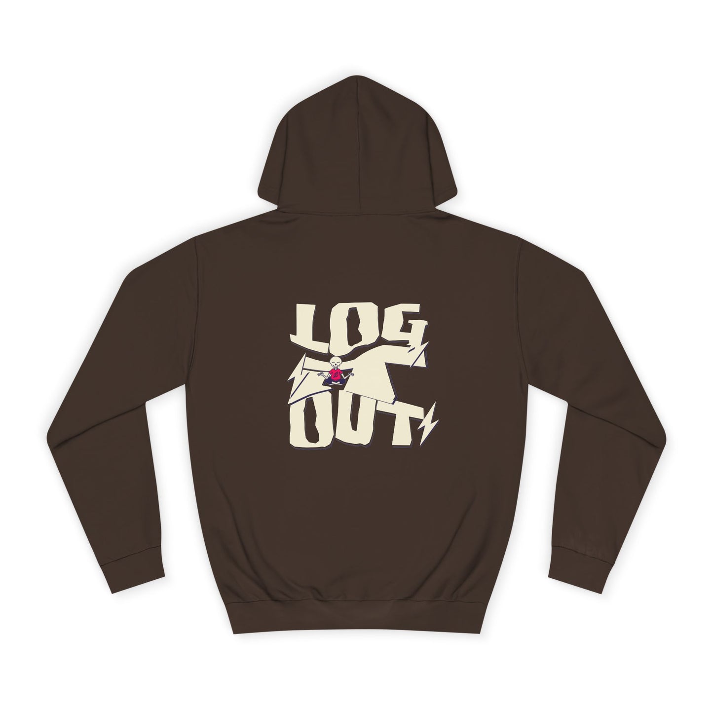 Unisex Hoodie - "LOG IT OUT" Graphic Sweatshirt, Casual Wear, Custom Apparel, Gift, Cozy Hoodie
