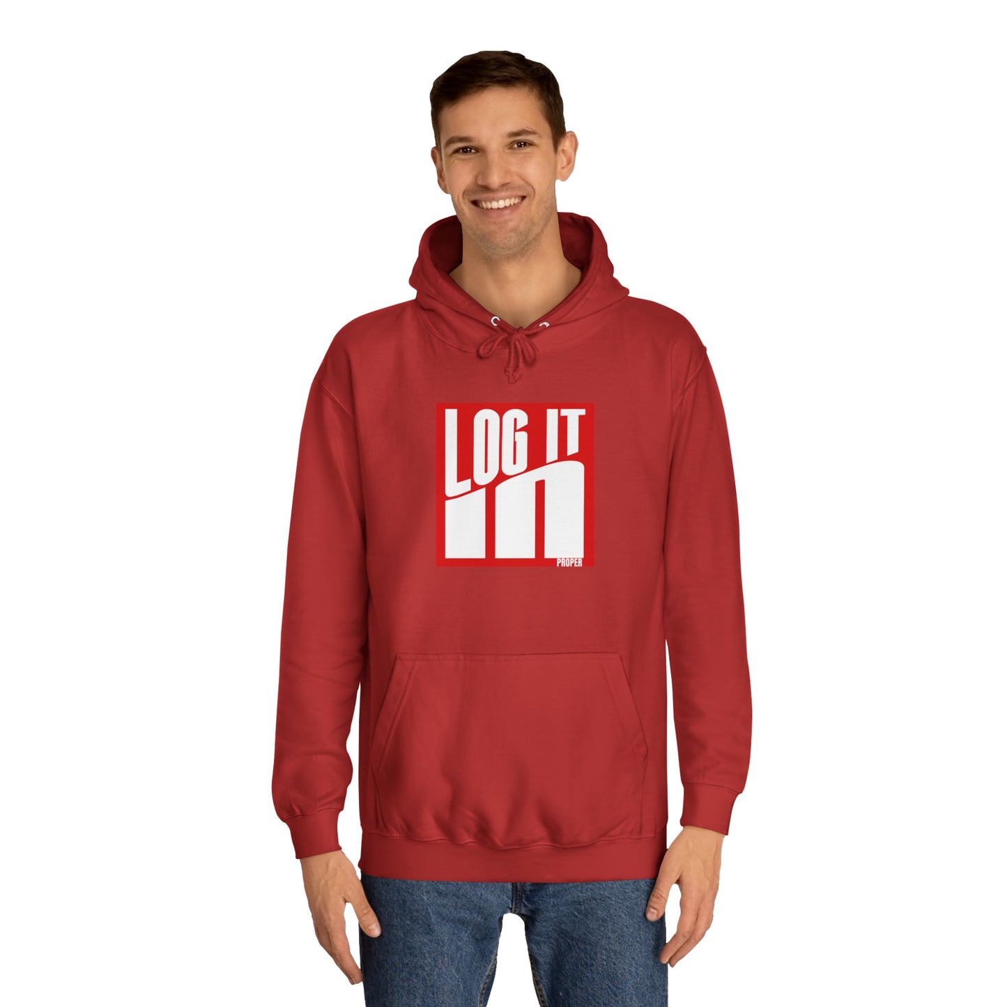 Unisex Log it in Hoodie - Trendy Campus Style, Casual Wear, Cozy Gift, Comfortable Lounge Hoodie, Essentials