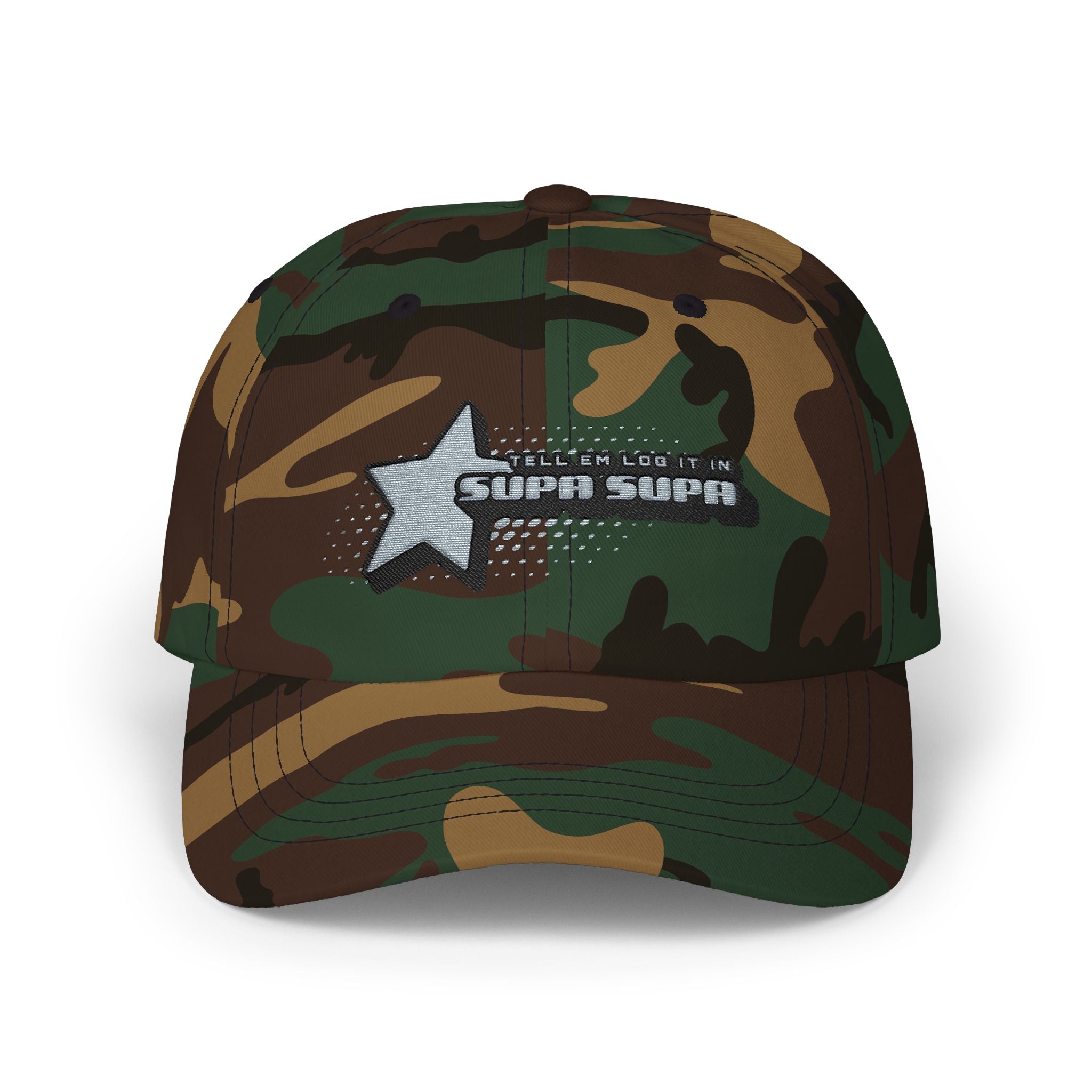 Shooting Star Embroidered Cap — 'Tell em log it in' Hat