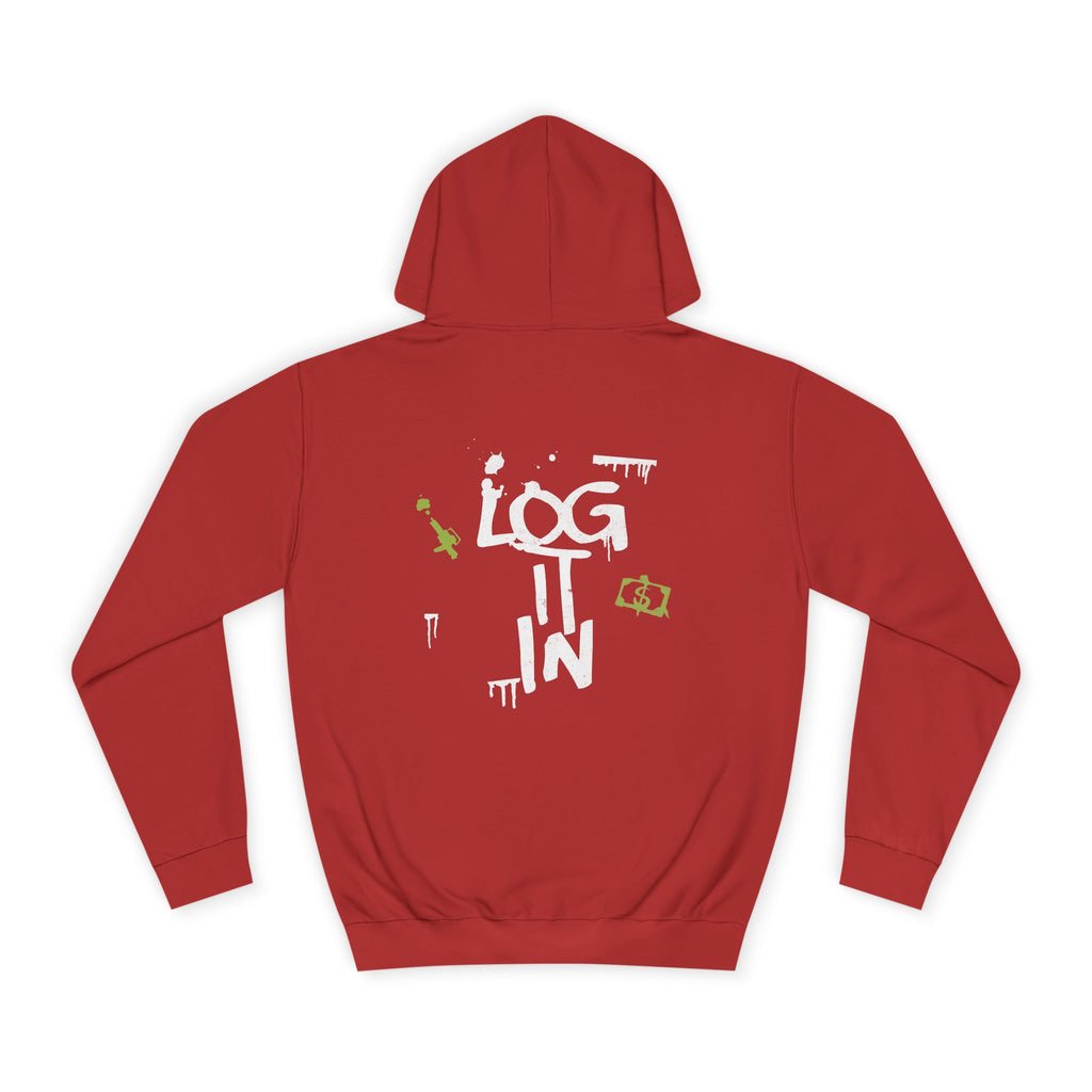 log it in Hoodie — Minimal Vintage Print