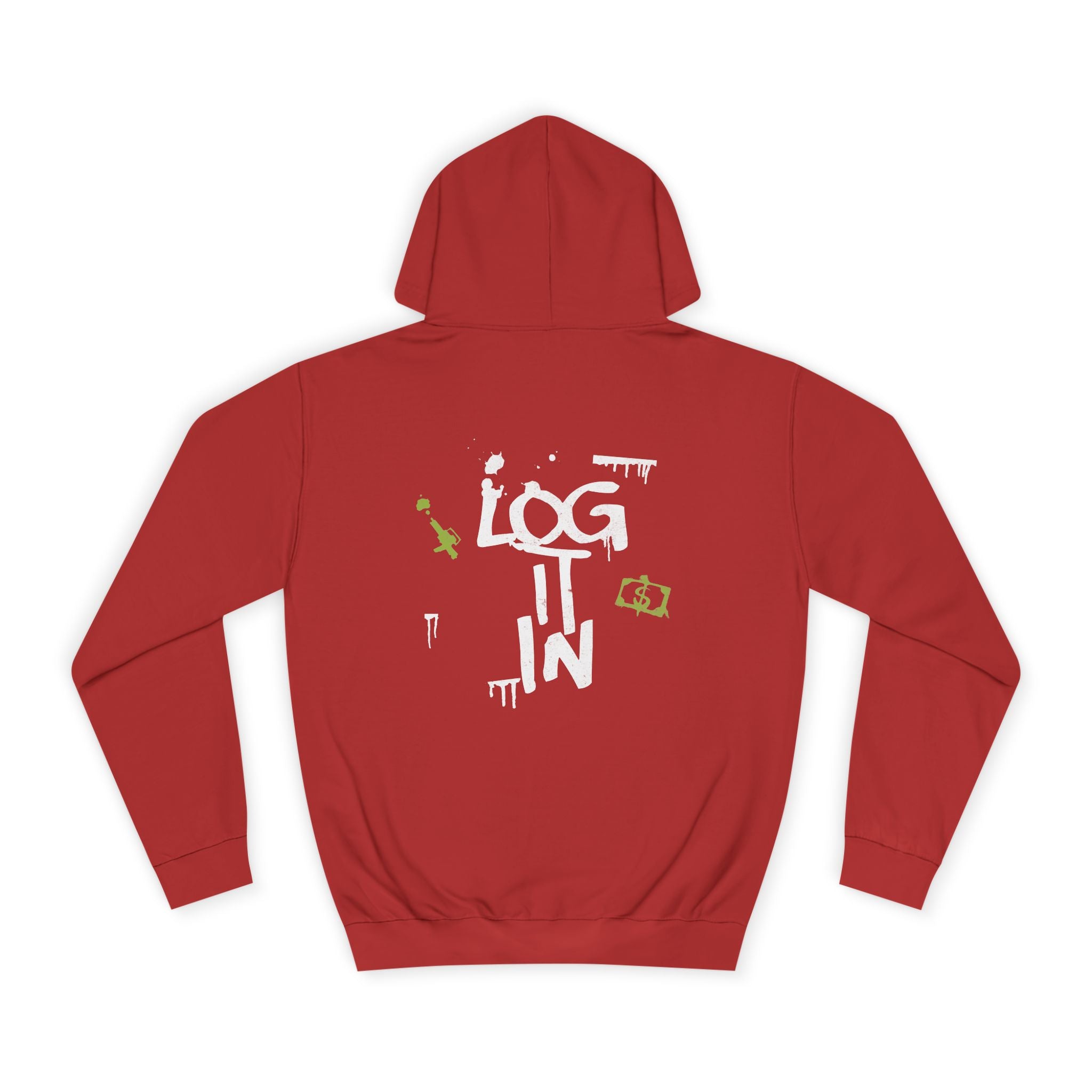 log it in Hoodie — Minimal Vintage Print