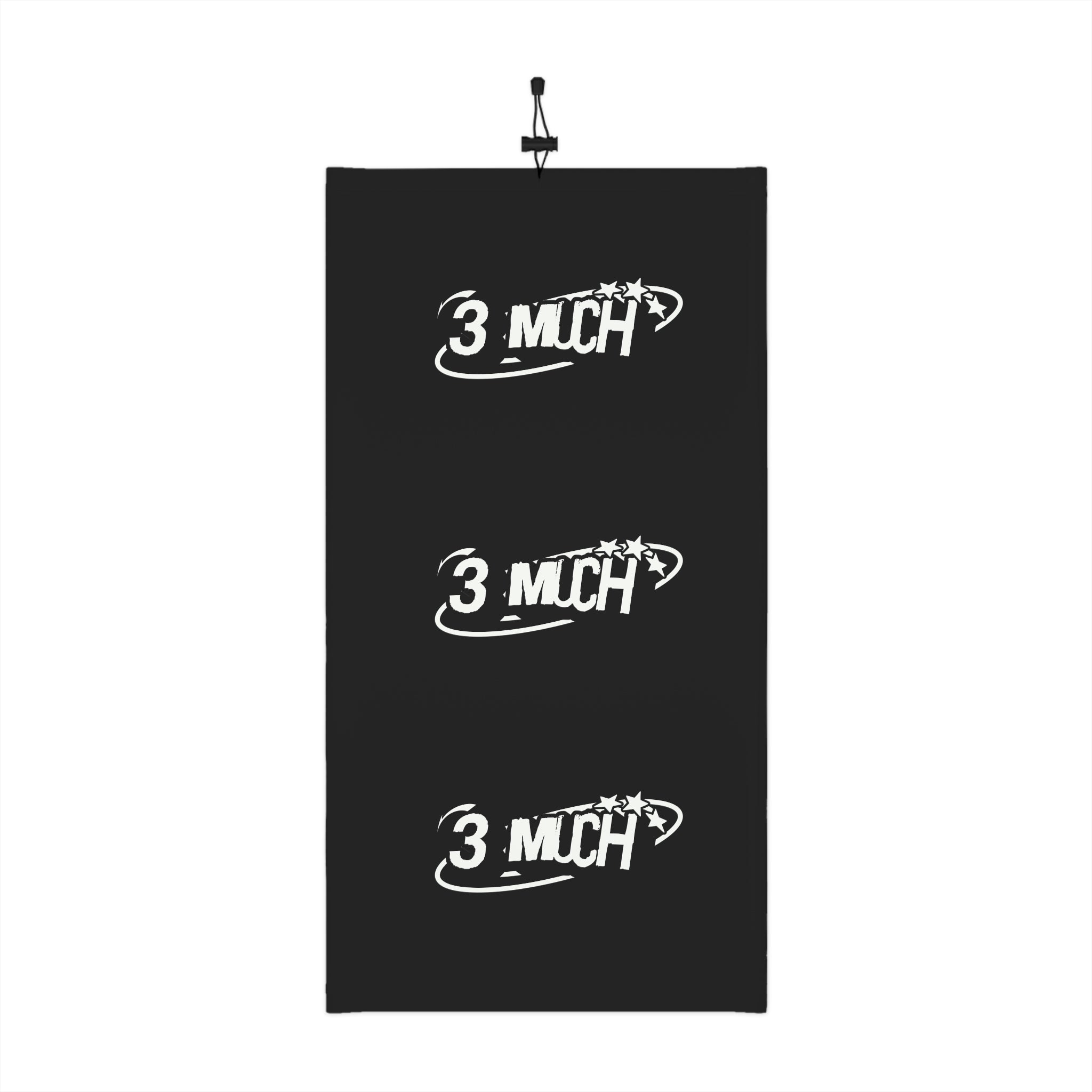 Neck Gaiter — '3 MCH' Graphic Winter Face Mask with Drawstring