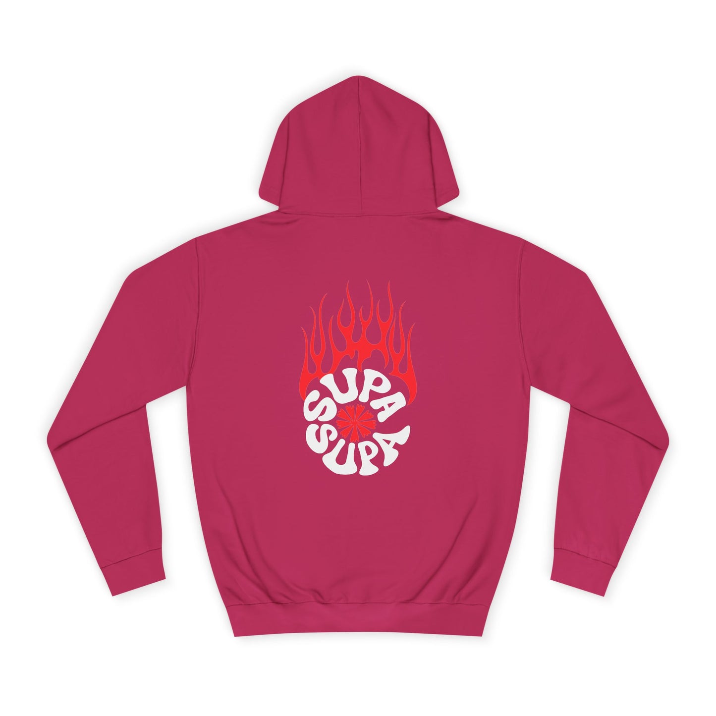 Unisex Flame Supa Supa Graphic Hoodie - Casual Streetwear