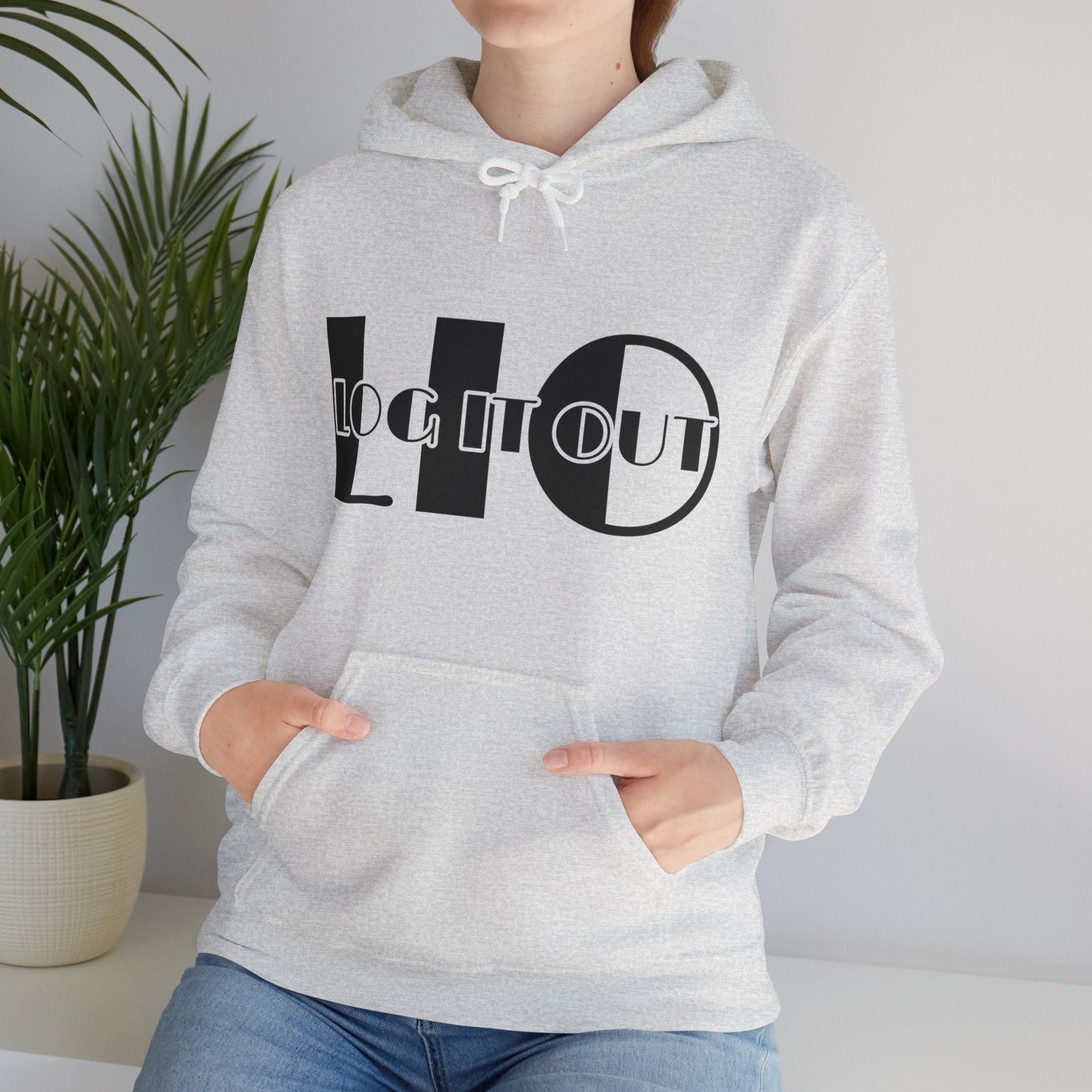 Log it out Unisex Heavy Blend™ Hooded Sweatshirt
