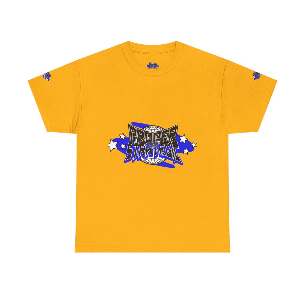Proper 'Strategic' Graphic Tee — Retro Blue Streetwear T‑Shirt