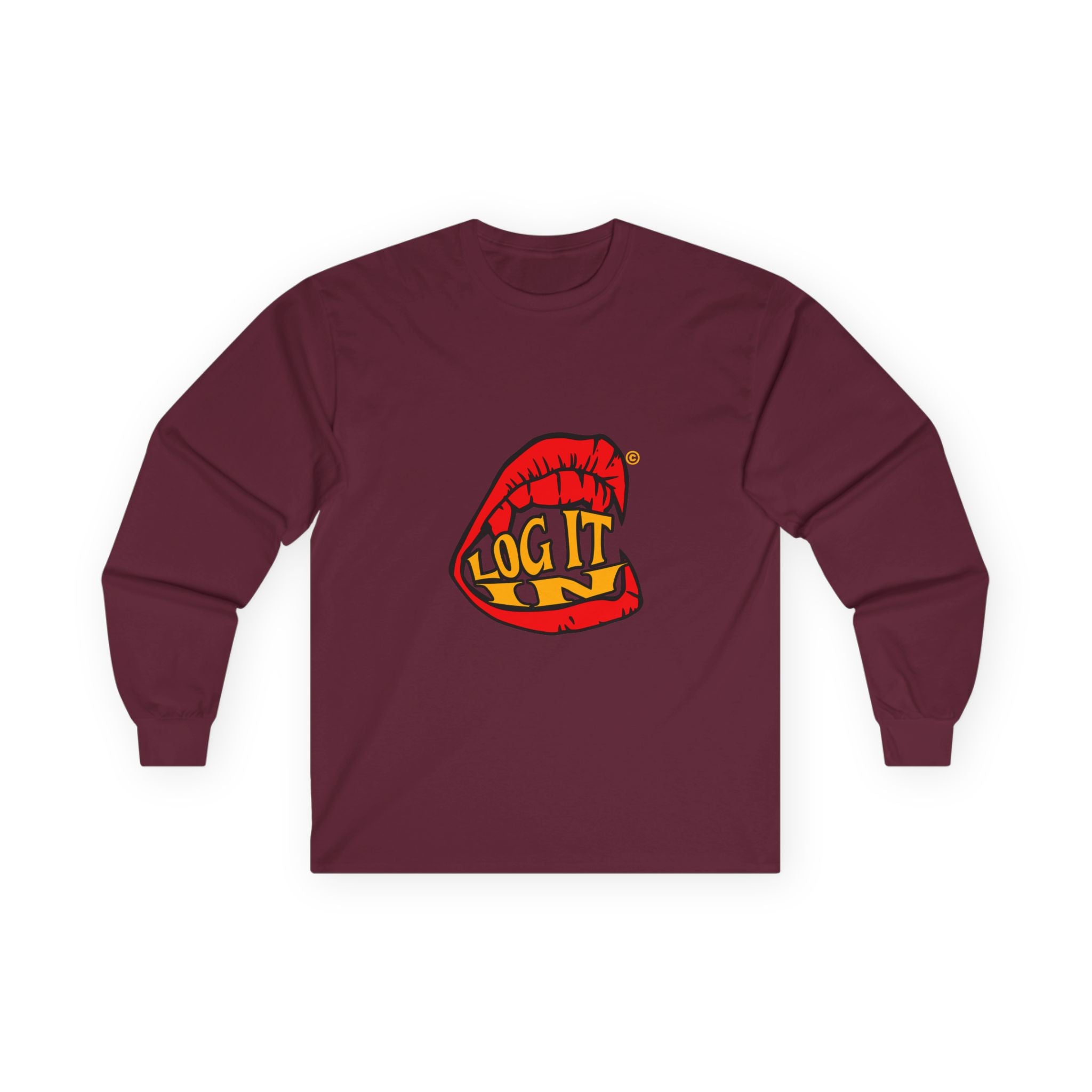 "Log It in" Graphic Long Sleeve Tee