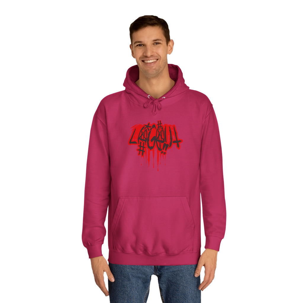 Bold Graffiti log out Hoodie, Unisex Streetwear, Comfortable Casual Wear,