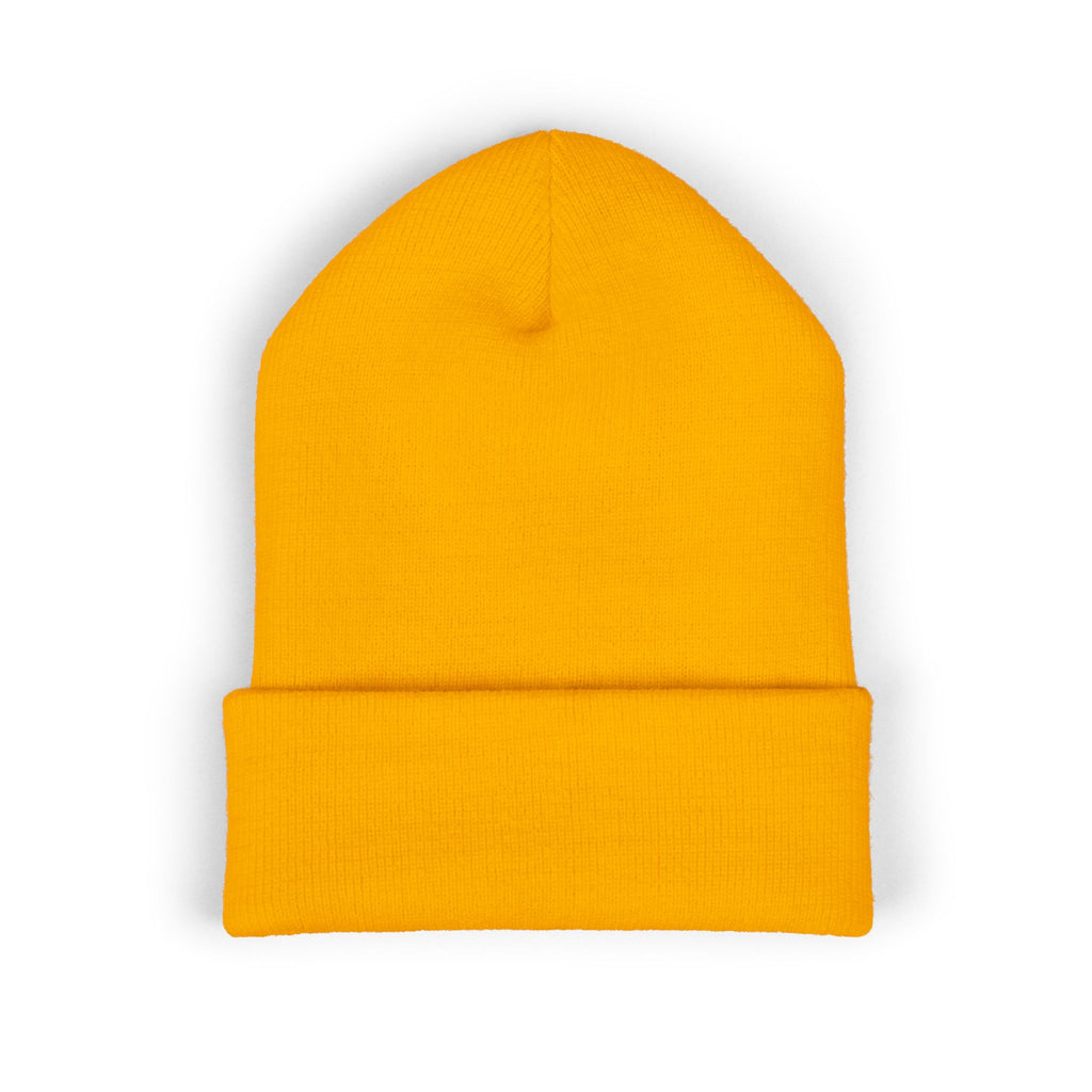 Embroidered 'Watch Your Back' Classic Cuffed Beanie — Cozy Winter Knit Hat