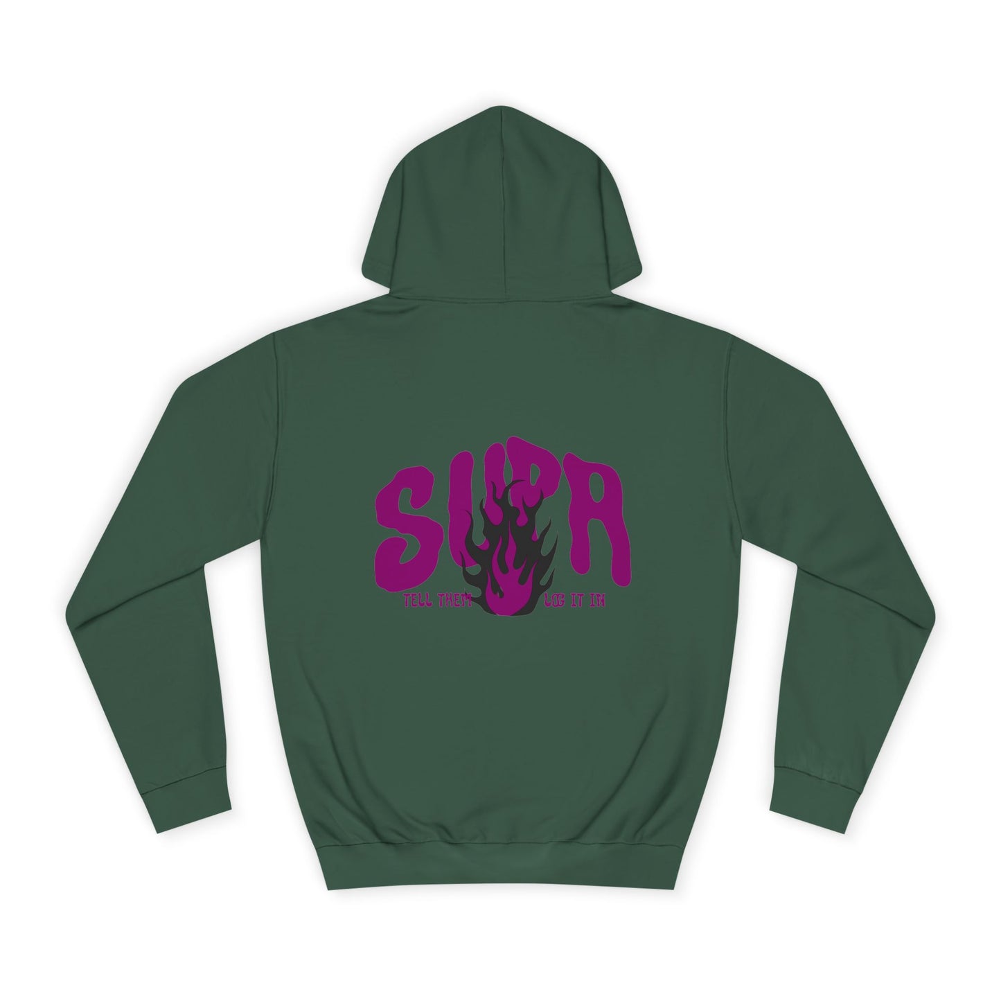 Trendy Unisex SUPA Hoodie with Unique Flame Design - Perfect for Any One, Casual Wear, Gifts, Streetwear, or Events