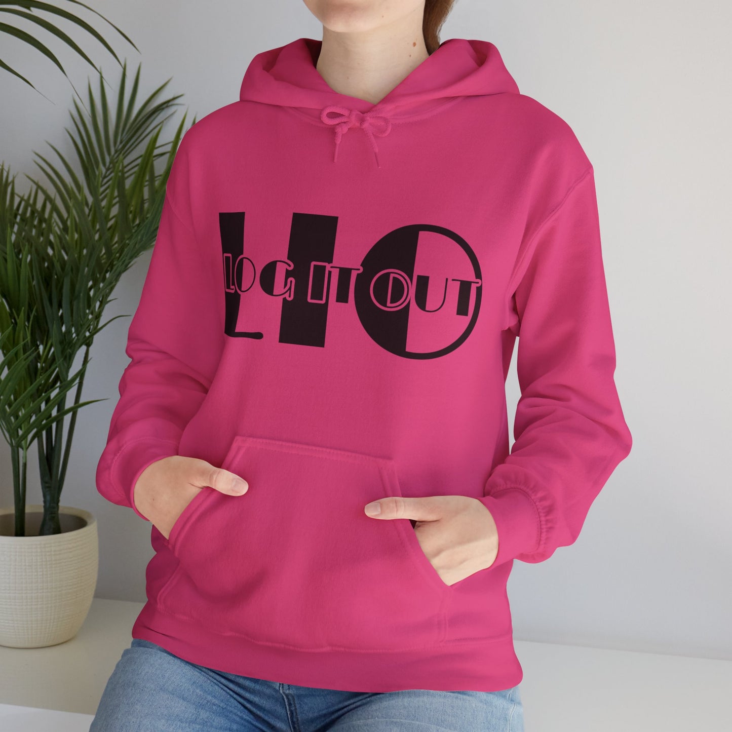 Log it out Unisex Heavy Blend™ Hooded Sweatshirt