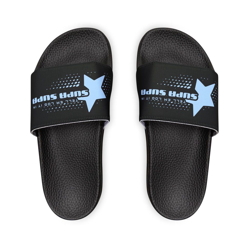Youth Star Logo "Supa spa Slide Sandals — Adjustable Strap Pool & Casual Slides
