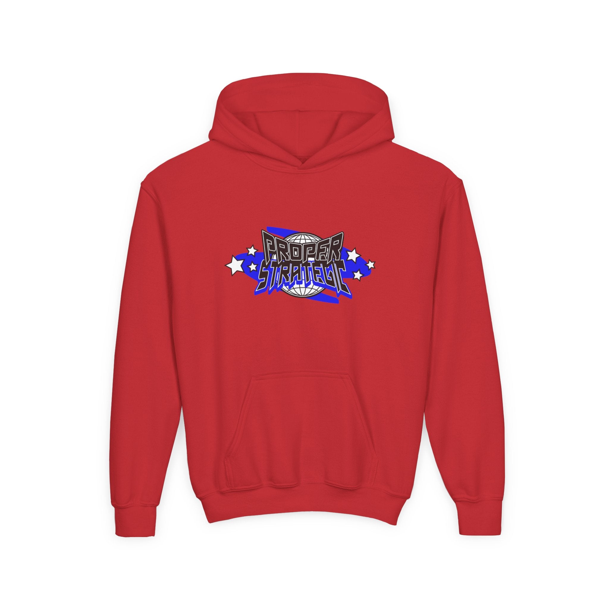 Youth Hoodie — 'Strategic' Graphic Pullover for Kids