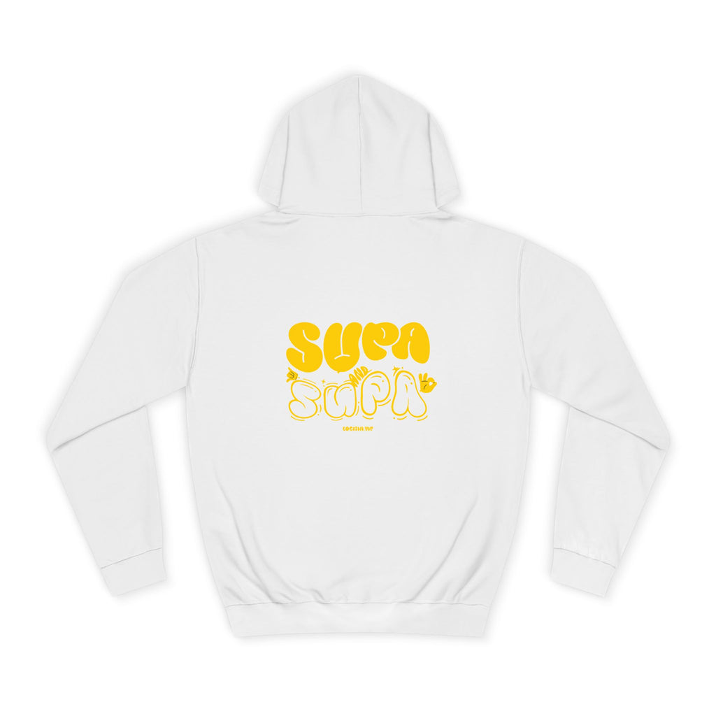 Cheerful Unisex Supa Supa Hoodie - Cozy Streetwear, Campus Style, Trendy Gift, Relaxed Fit, Perfect for Every day