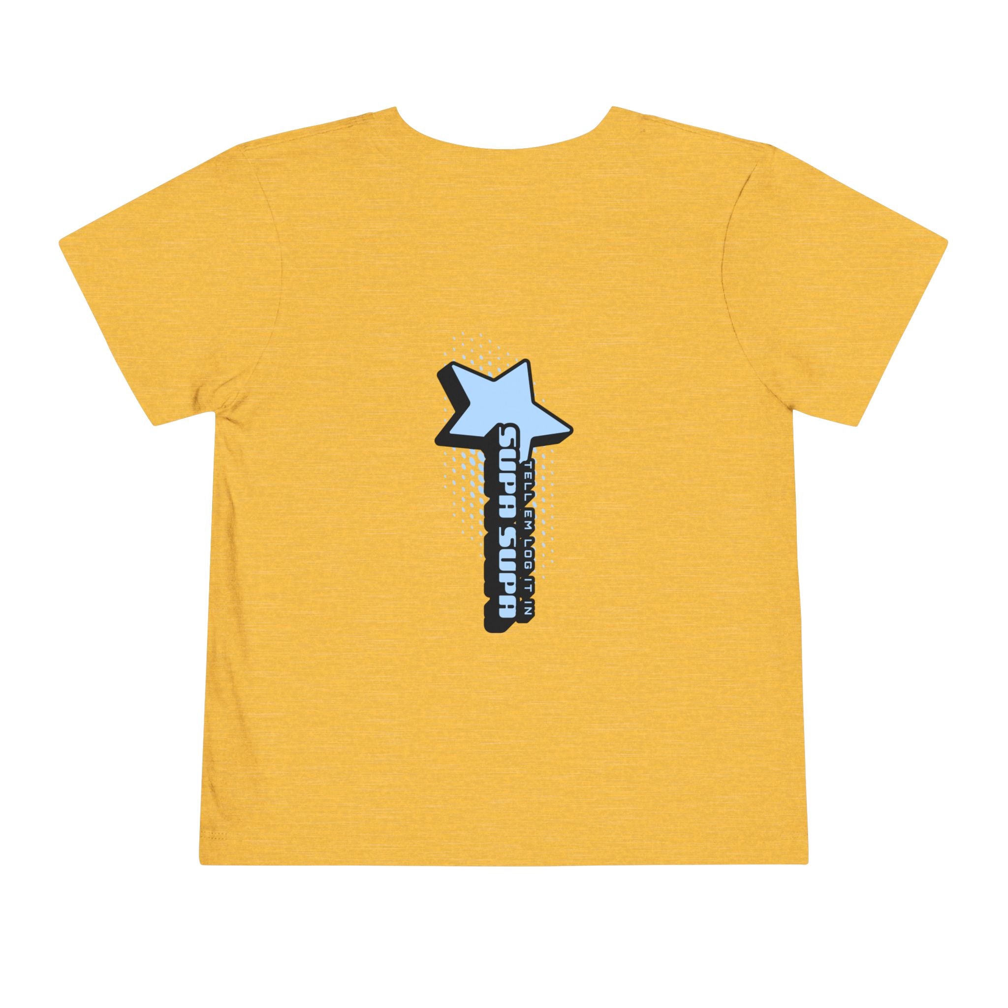 Toddler Tee — Blue Star "Tell em log it in" Graphic