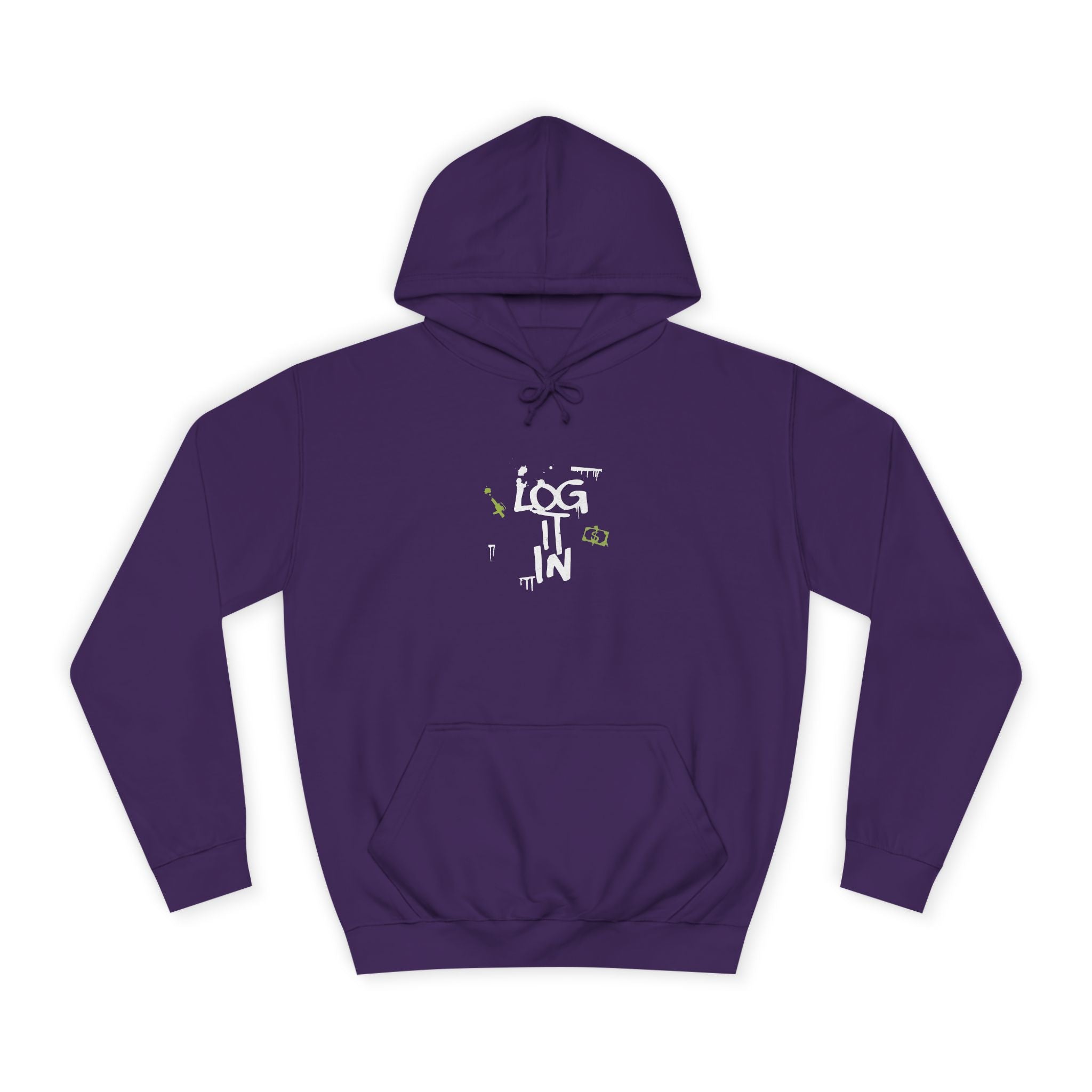 log it in Hoodie — Minimal Vintage Print