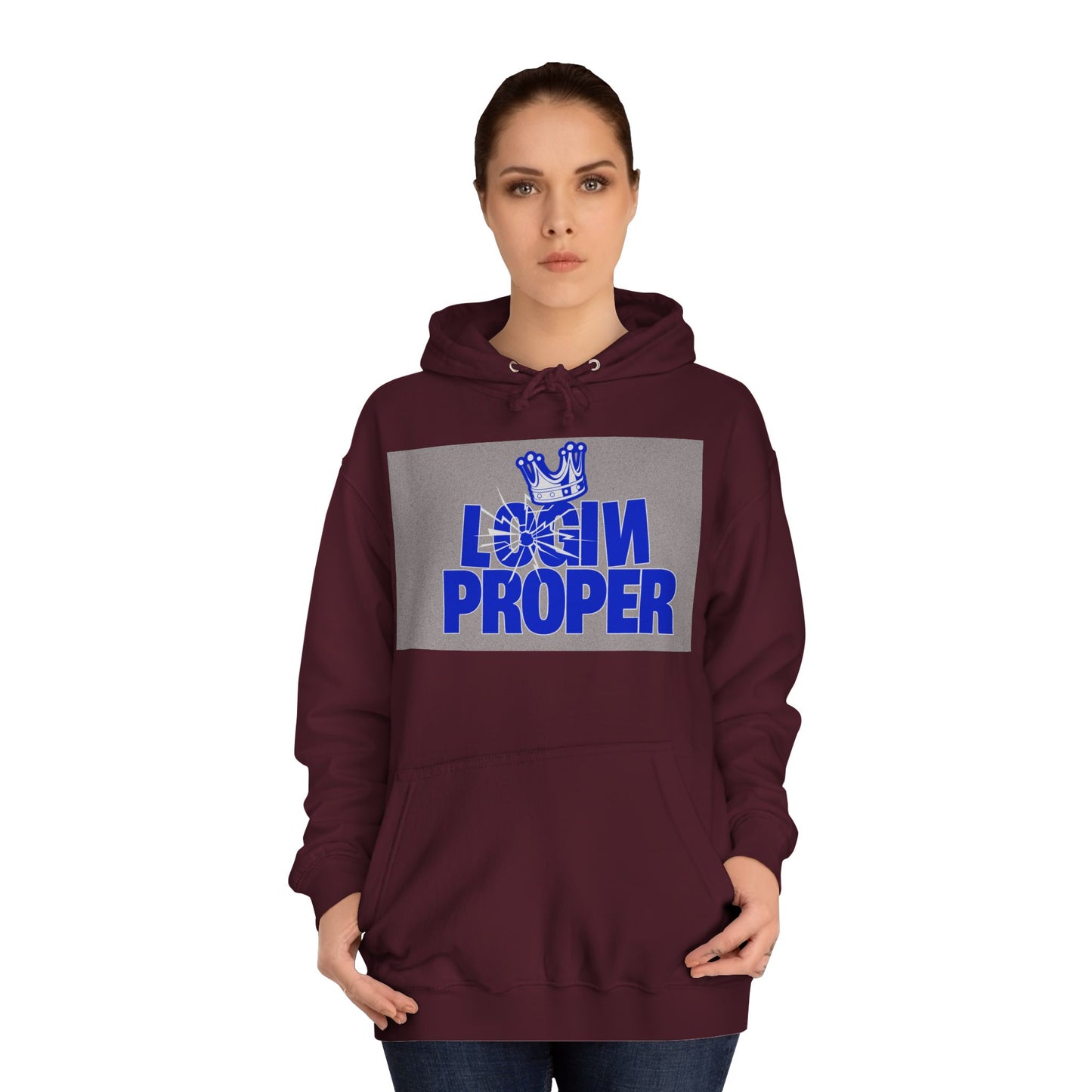 Unisex Hoodie - 'Login Proper' Trendy Spirit Wear, Casual Streetwear, Gift, Cozy Lounge Sweatshirt