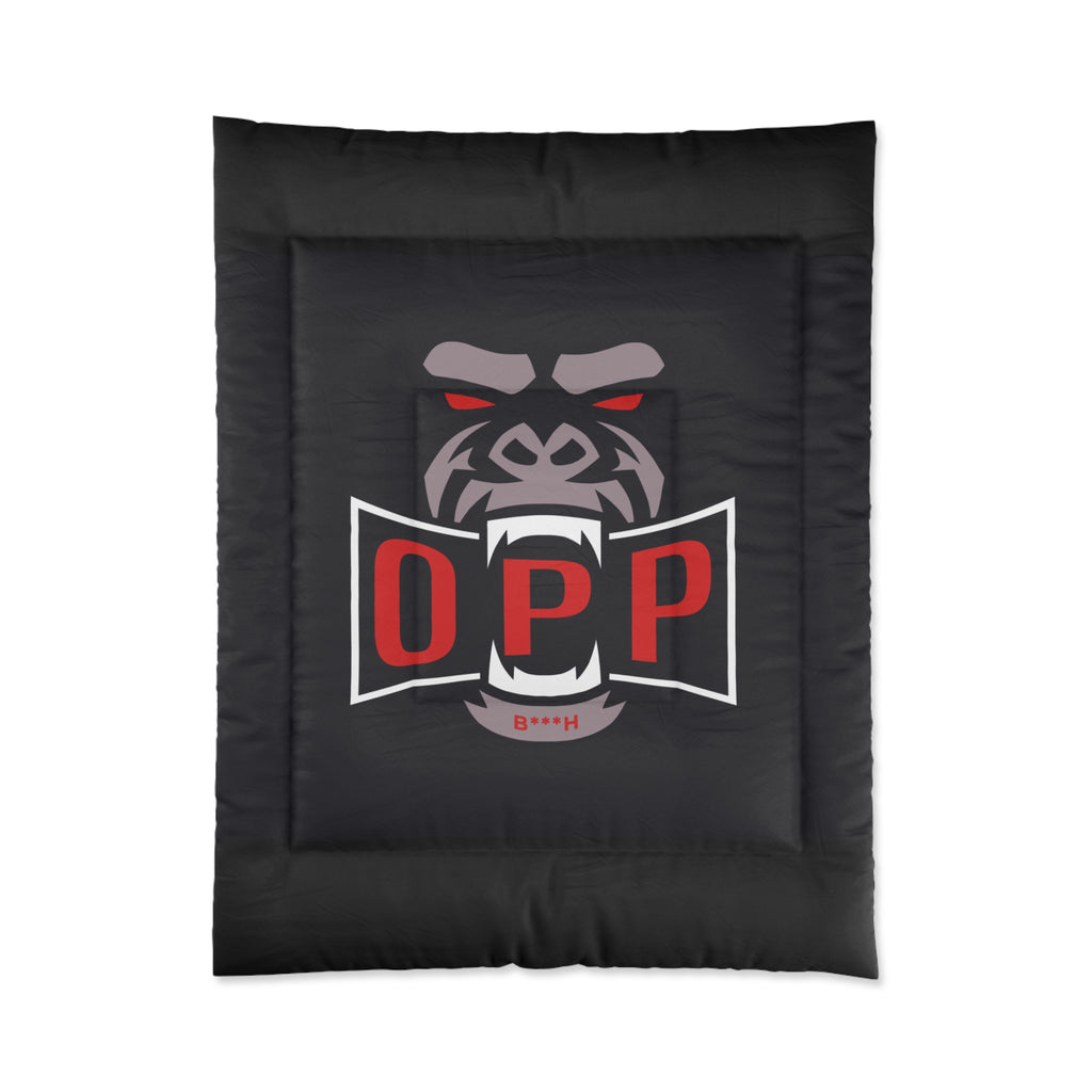 OPP Gorilla Graphic Comforter - Bold Black Monster Bedding